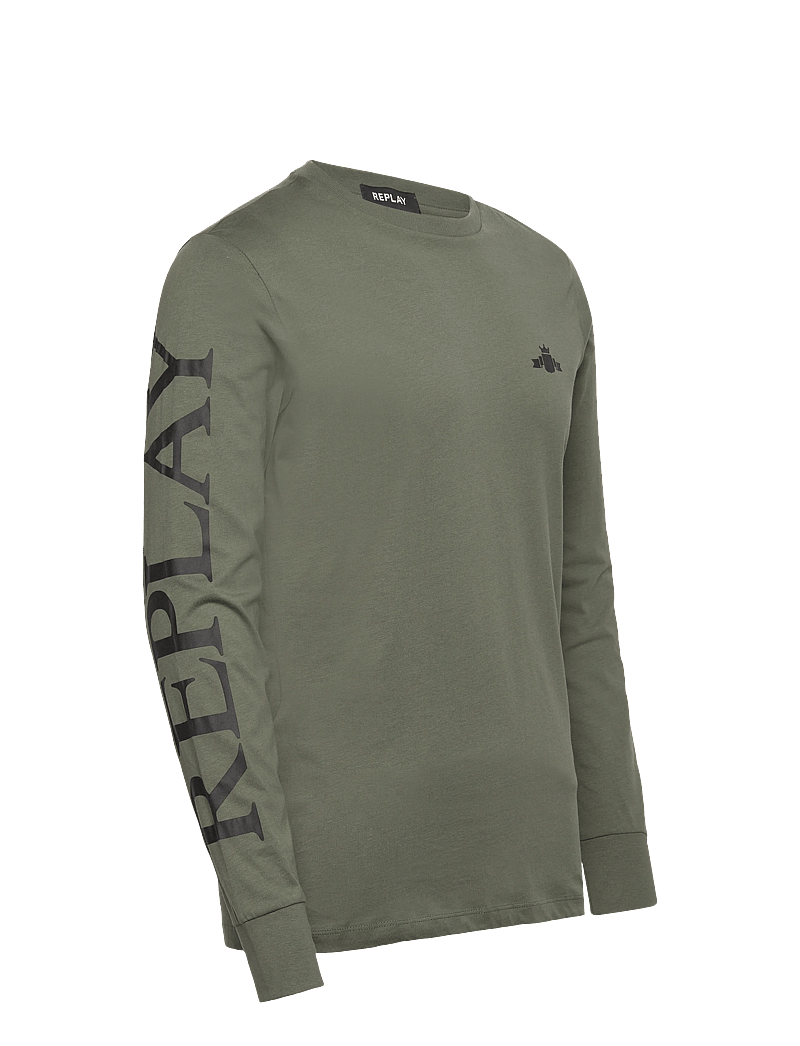 Replay - Long-sleeved t-shirt REGULAR - långärmade t-shirts - khaki green - 2
