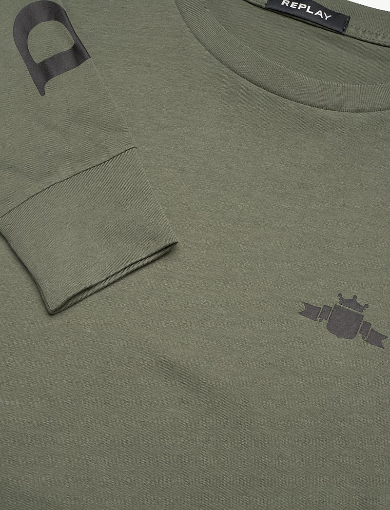 Replay - Long-sleeved t-shirt REGULAR - långärmade t-shirts - khaki green - 3