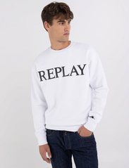 Replay - Sweater REGULAR PURE LOGO - sweatshirts - white - 10