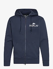 Replay - Jumper REGULAR PURE LOGO - hoodies - blue - 0