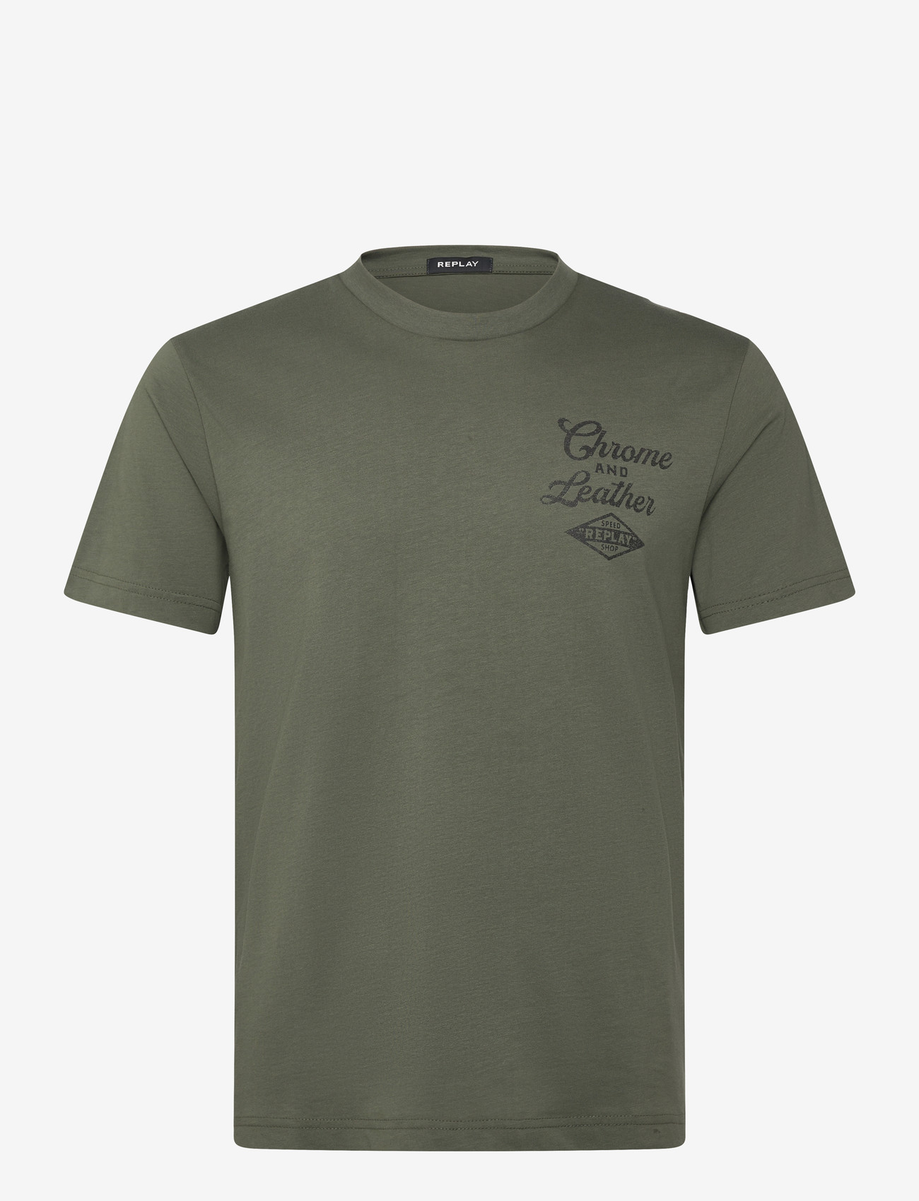 Replay - T-Shirt REGULAR - kurzärmelig - khaki green - 0
