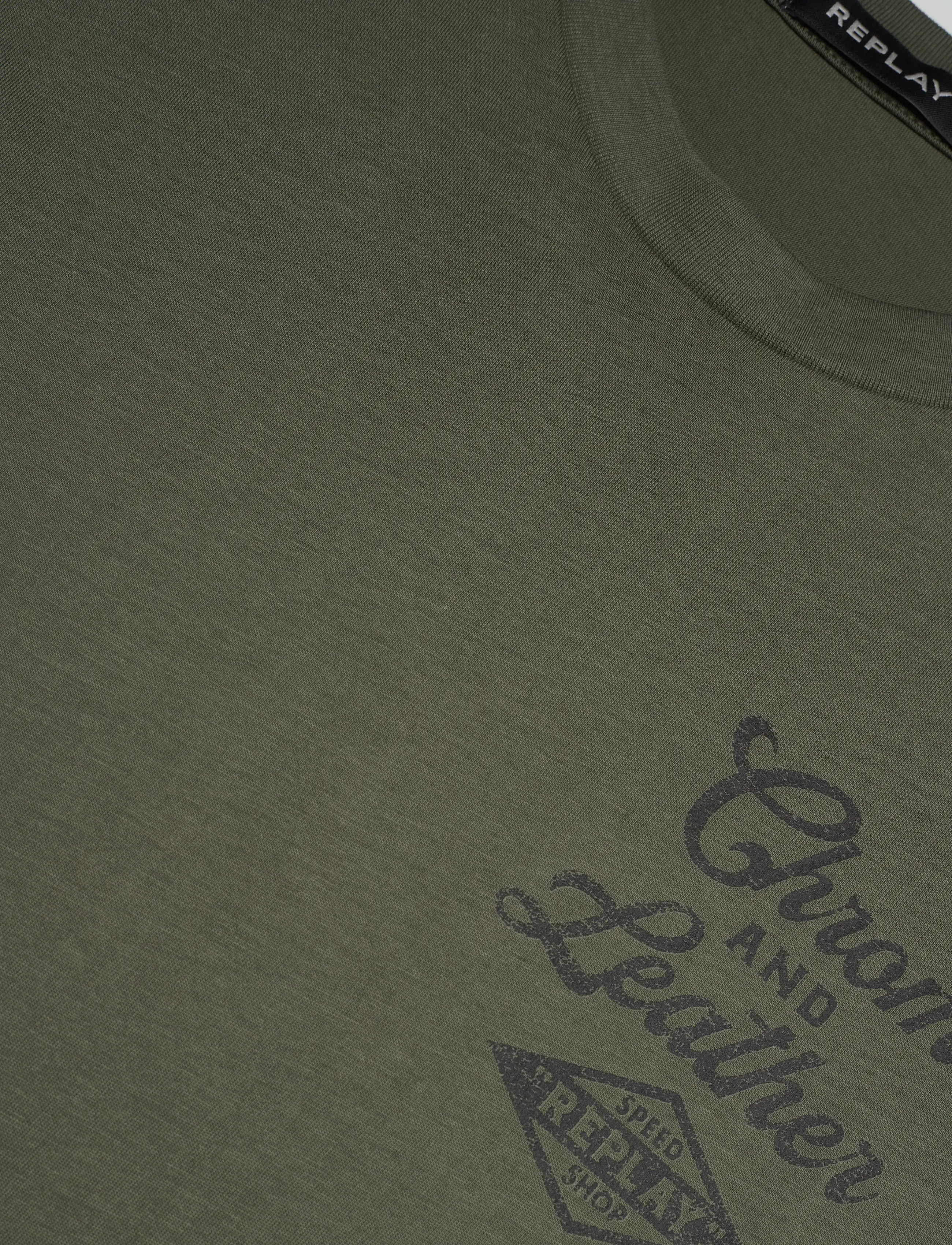 Replay - T-Shirt REGULAR - laveste priser - khaki green - 2