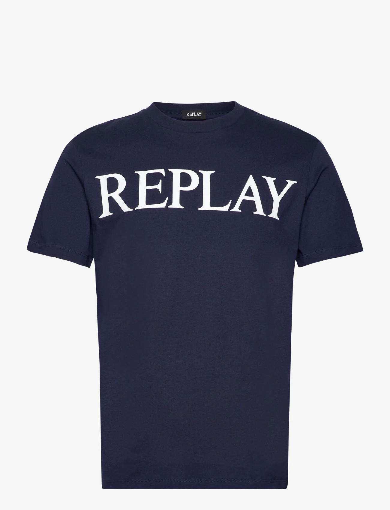 Replay - T-Shirt REGULAR PURE LOGO - kortærmede t-shirts - blue - 0