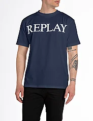 Replay - T-Shirt REGULAR PURE LOGO - kortärmade t-shirts - blue - 2