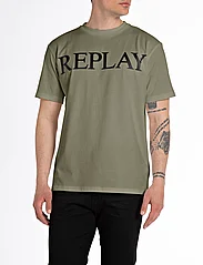 Replay - T-Shirt REGULAR PURE LOGO - lyhythihaiset - khaki green - 2