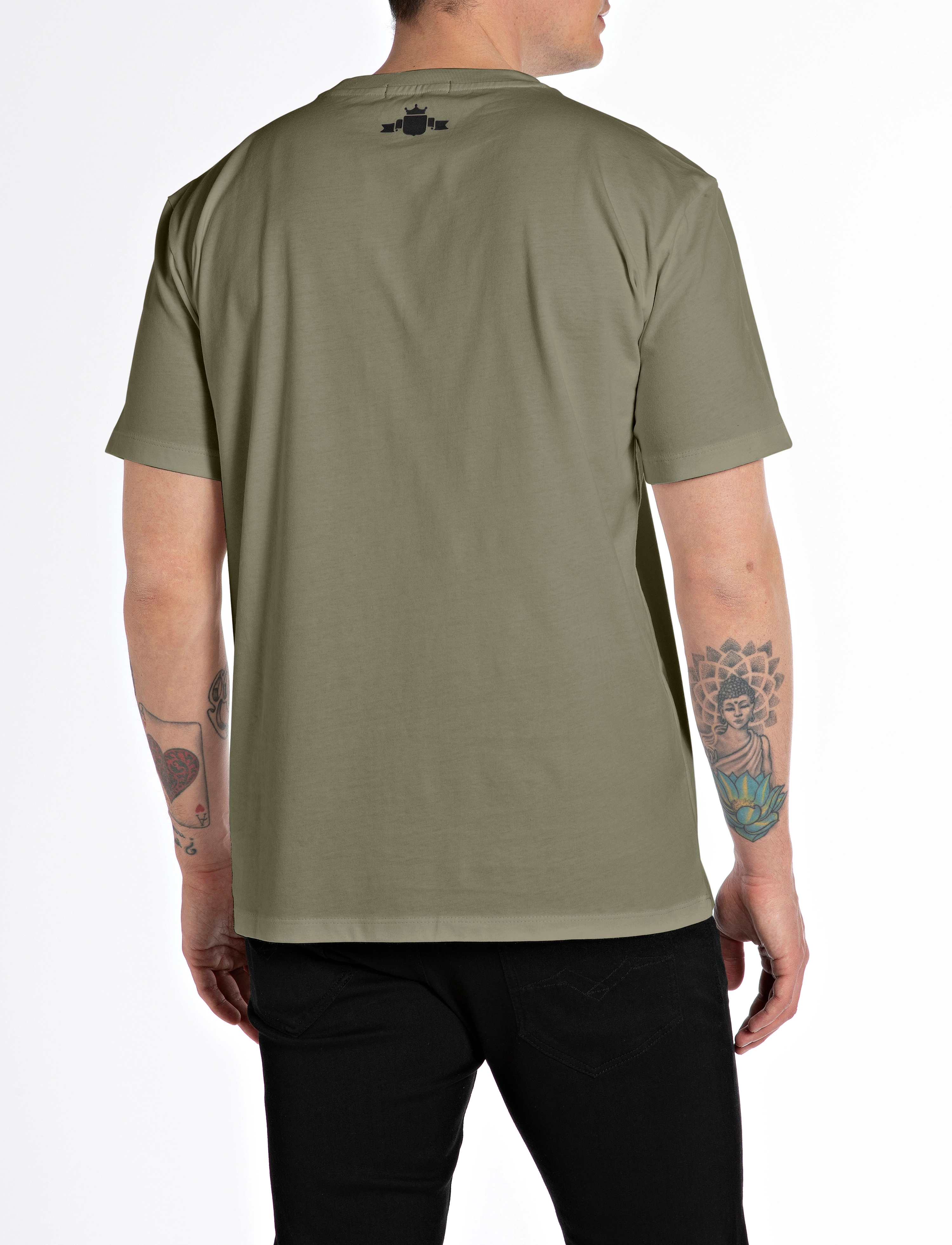 Replay - T-Shirt REGULAR PURE LOGO - khaki green - 4