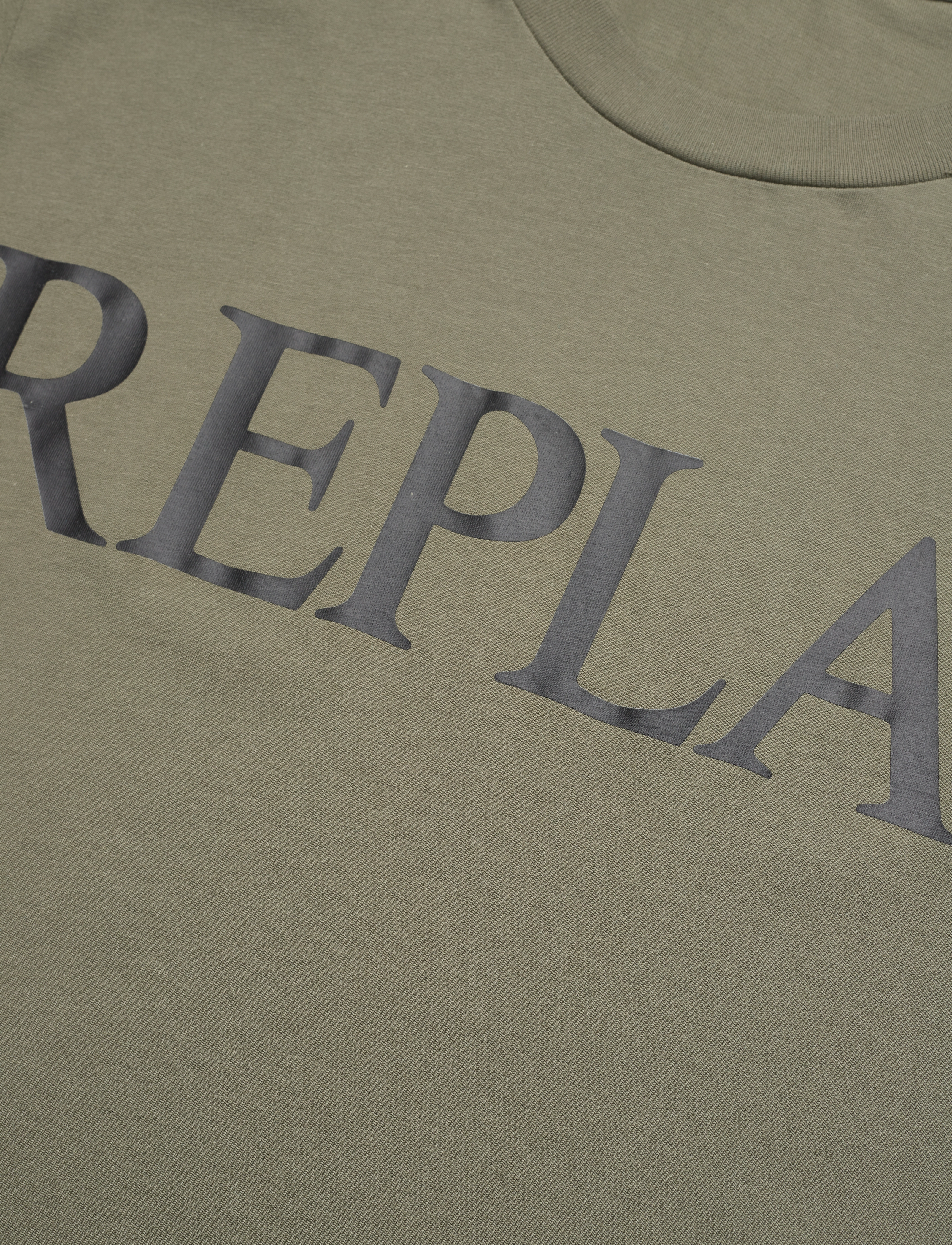 Replay - T-Shirt REGULAR PURE LOGO - khaki green - 3