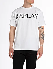 Replay - T-Shirt REGULAR PURE LOGO - kortermede t-skjorter - white - 2