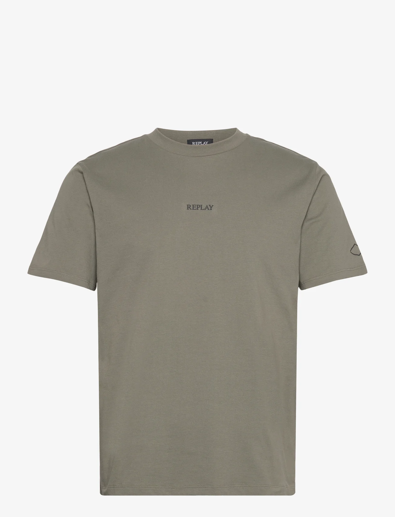 Replay - T-Shirt REGULAR - basis-t-skjorter - khaki green - 0