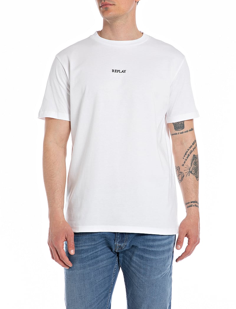 Replay - T-Shirt REGULAR - lühikeste varrukatega t-särgid - white - 0