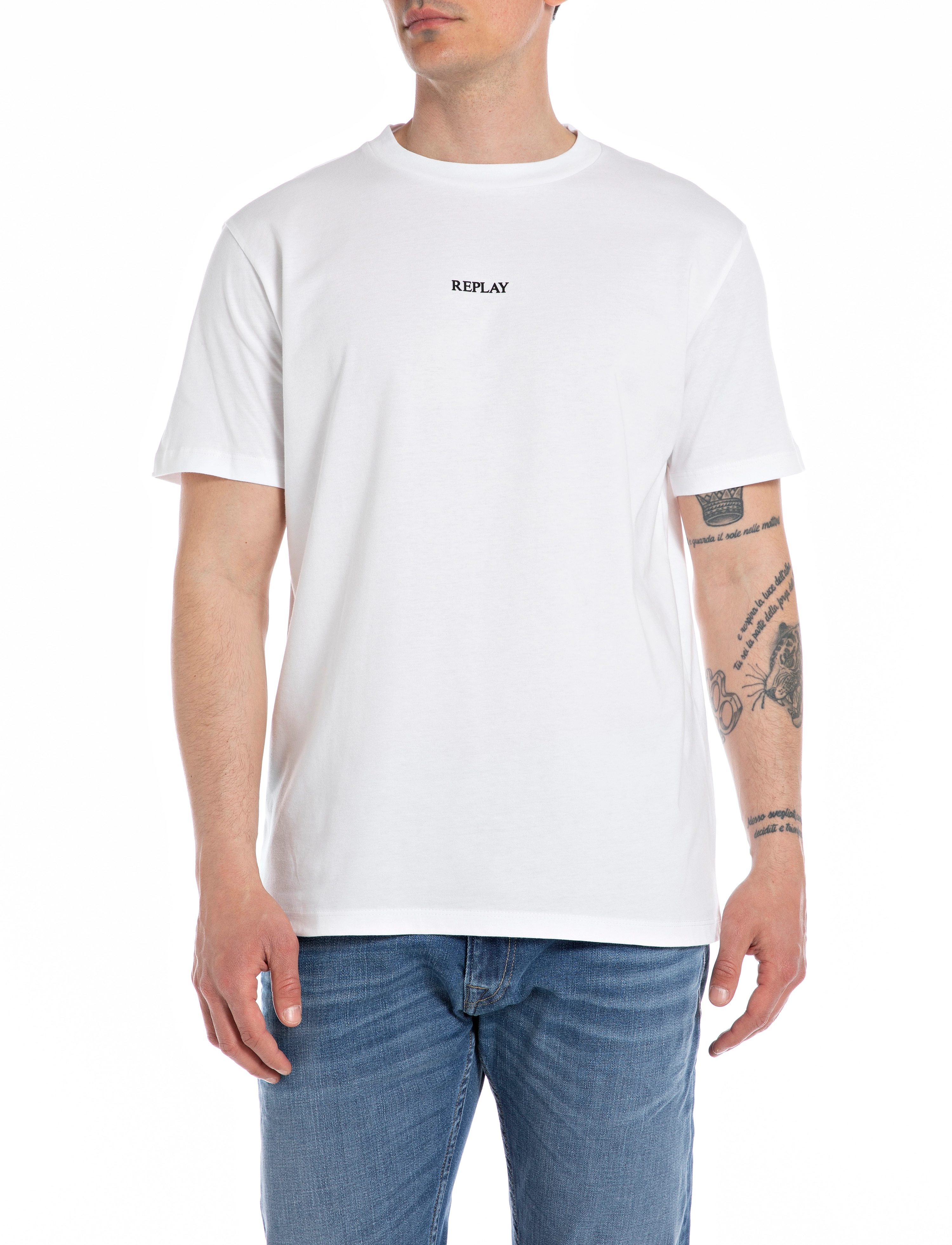 Replay T-Shirt REGULAR - Winter deals - WHITE / white