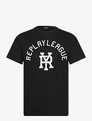 Replay - T-Shirt REGULAR - lühikeste varrukatega t-särgid - black - 0