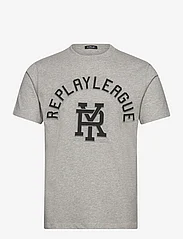 Replay - T-Shirt REGULAR - lühikeste varrukatega t-särgid - grey - 0