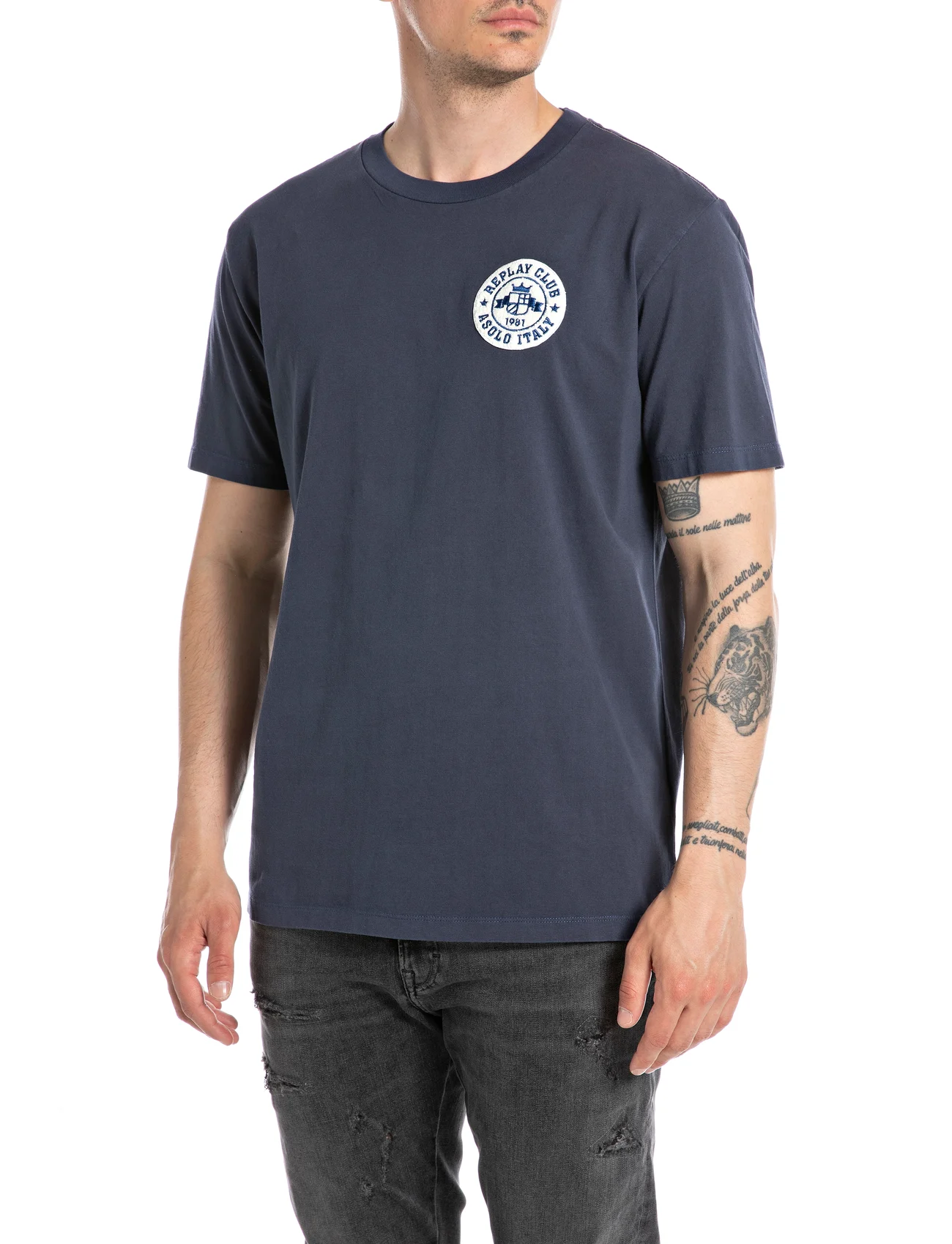 Replay - T-Shirt REGULAR - korte mouwen - blue - 1