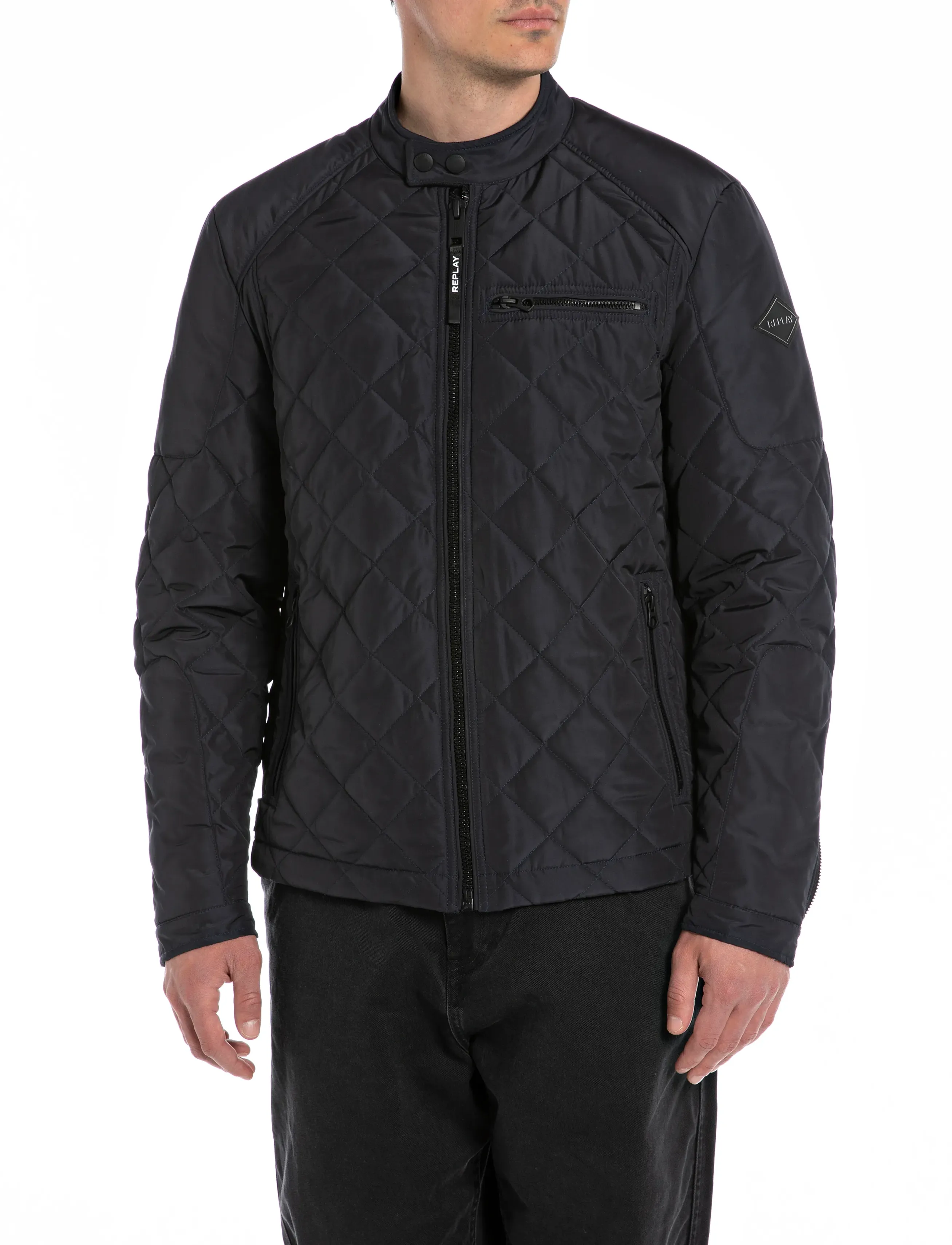 Replay Jacket Regular, M, Navy, Jakker > Vatterede Jakker, Herre
