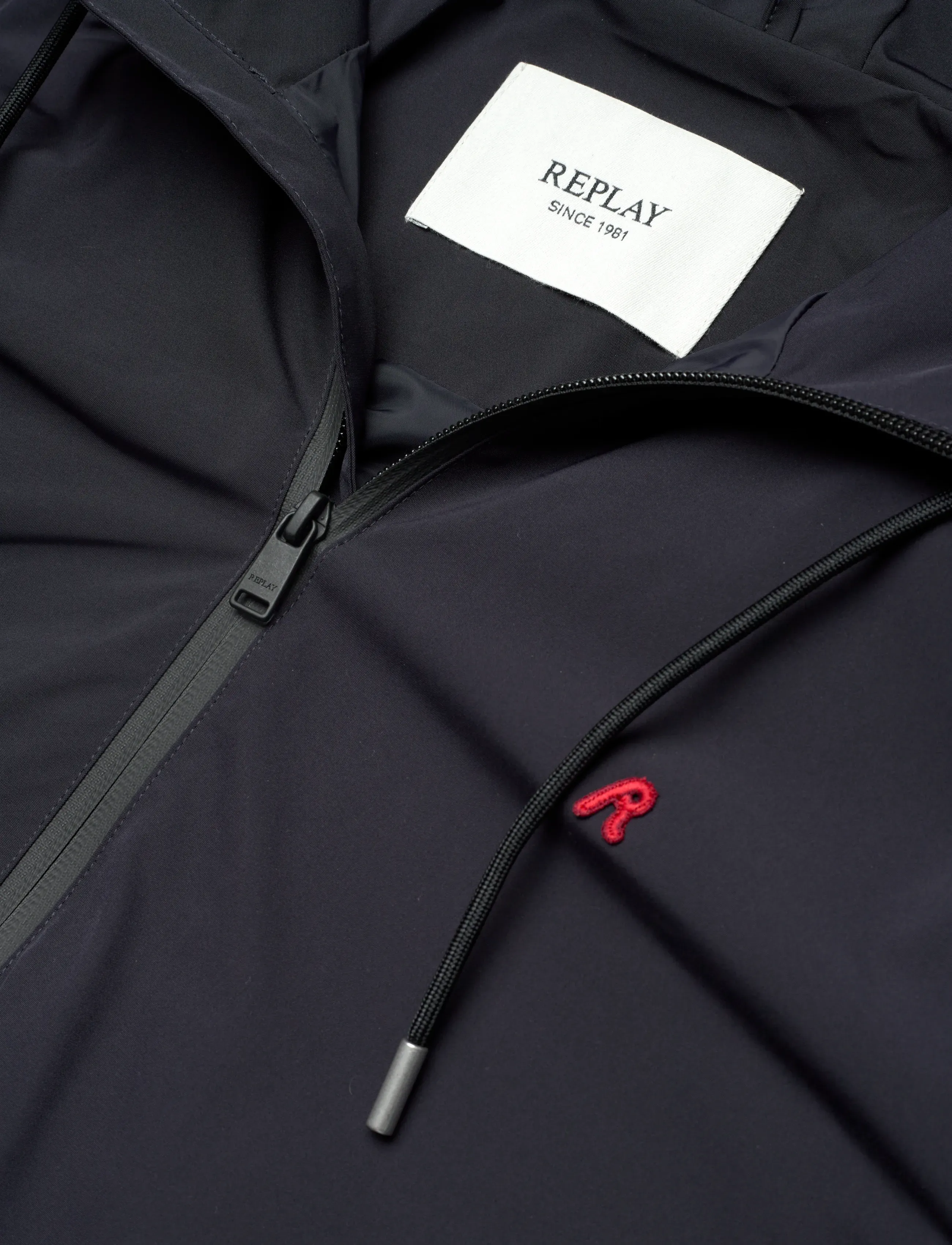 Replay - Jacket REGULAR RED LOGO - anoraks - navy - 4