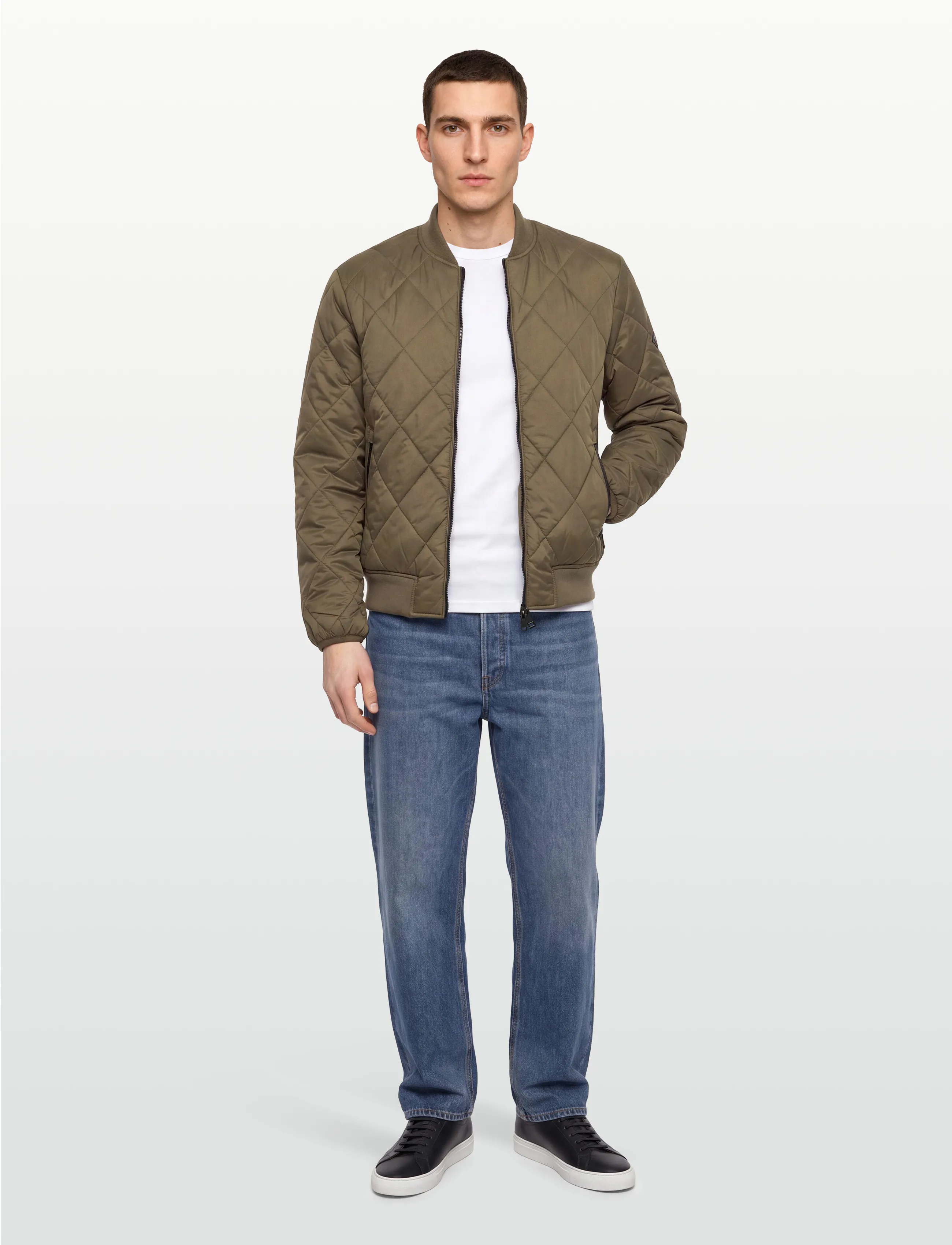 Replay Jacket Regular, XXL, Jackets, Khakigrün - Bomber Männerswear