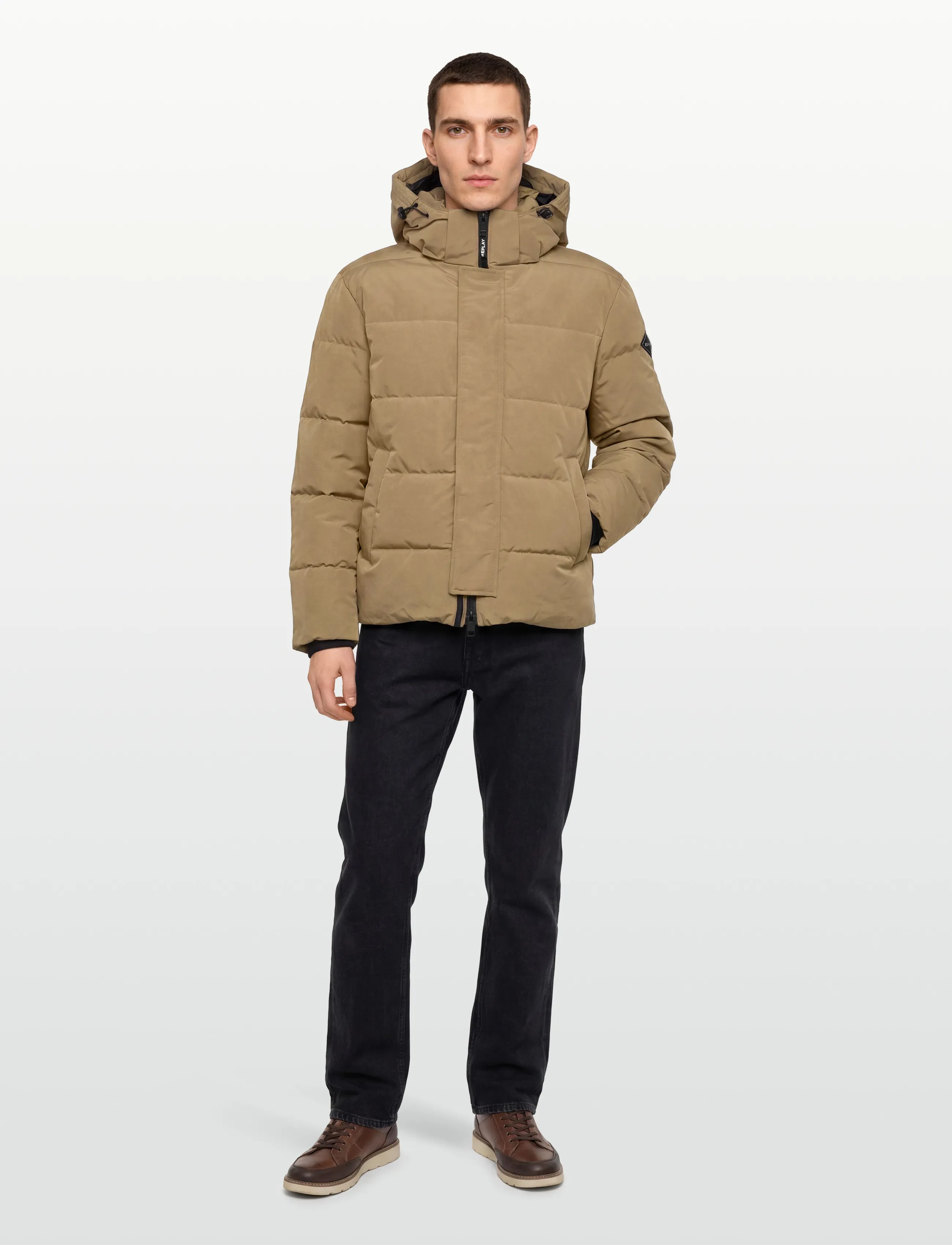 Replay Jacket Comfort, L, Beige, Jakker > Vatterede Jakker, Herre