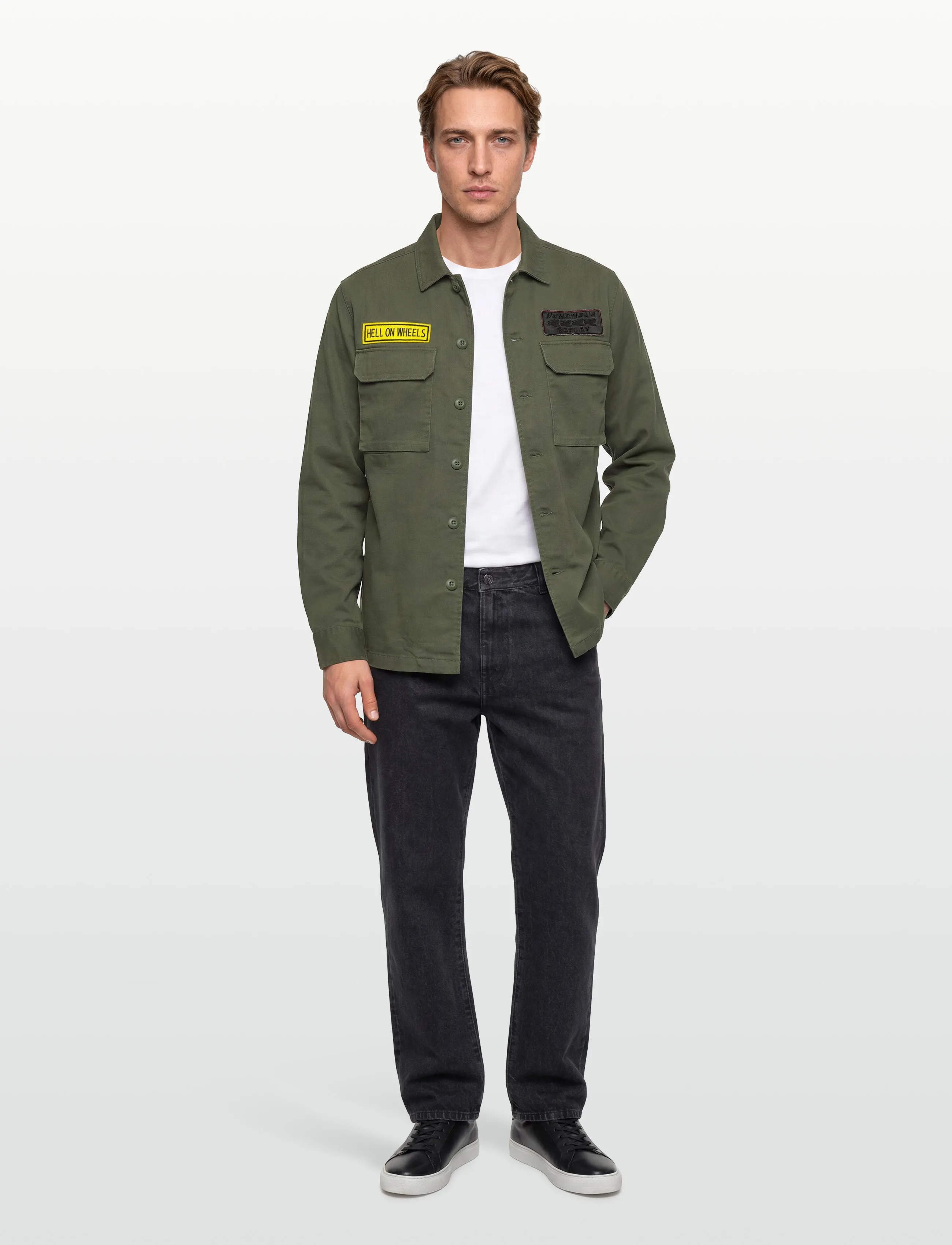 Replay Jacket Regular, S, Green, Jakker > Lette Jakker, Herre