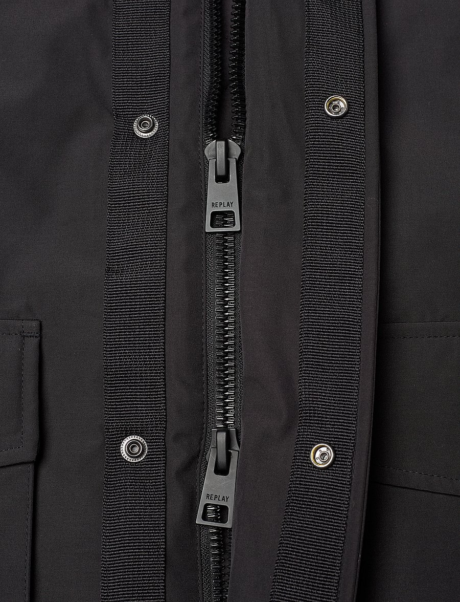 Replay - Jacket PLANET POWERED - parkas - black - 4