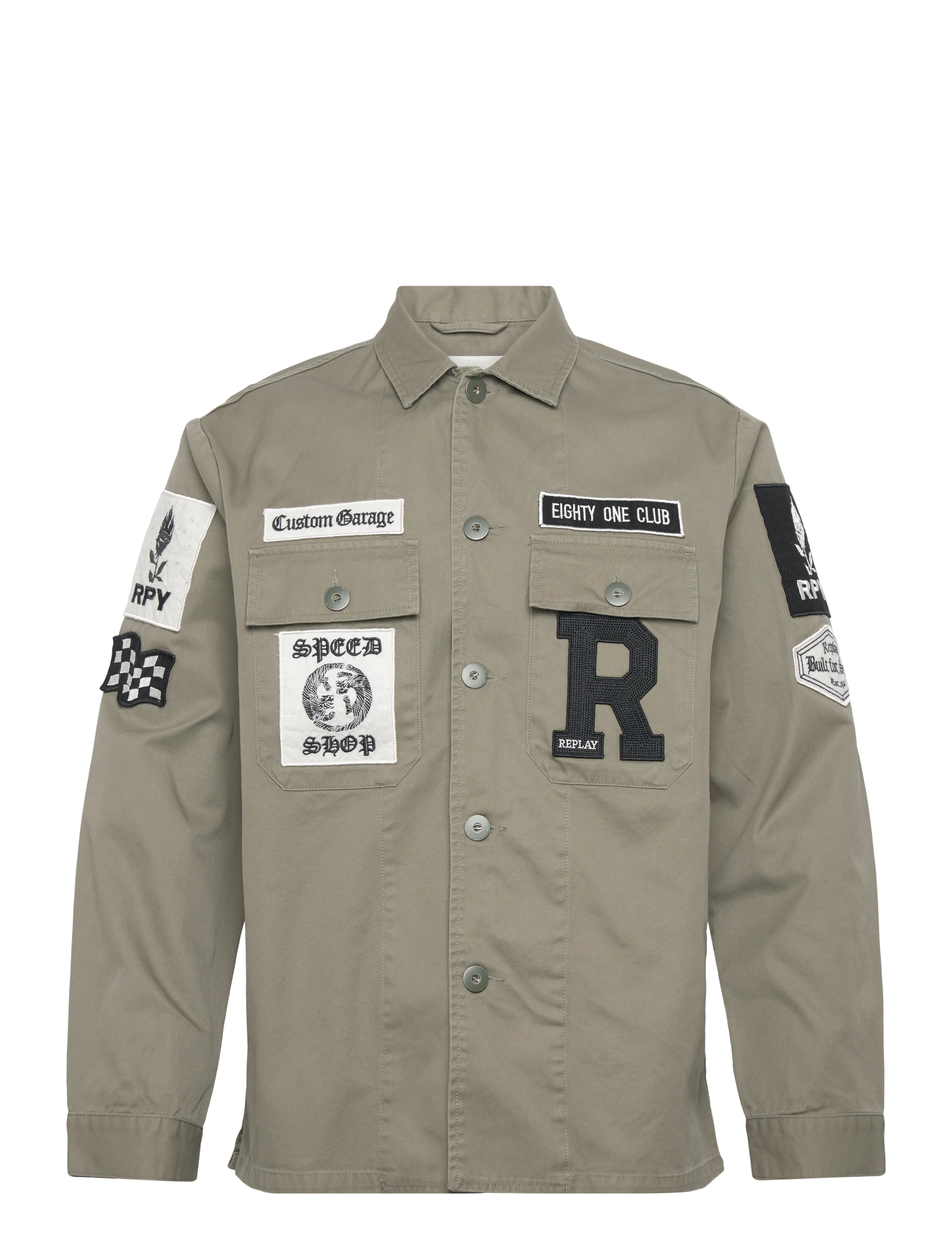 Replay Jacket REGULAR - Light Jackets - GREEN / khaki/green