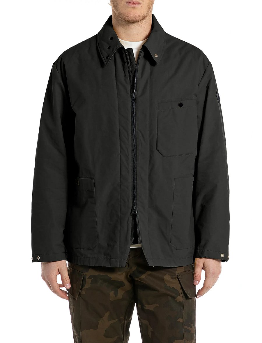 Replay - REGULAR SYNTHETIC COMPONENT Jacket - daunenjacken - black - 0