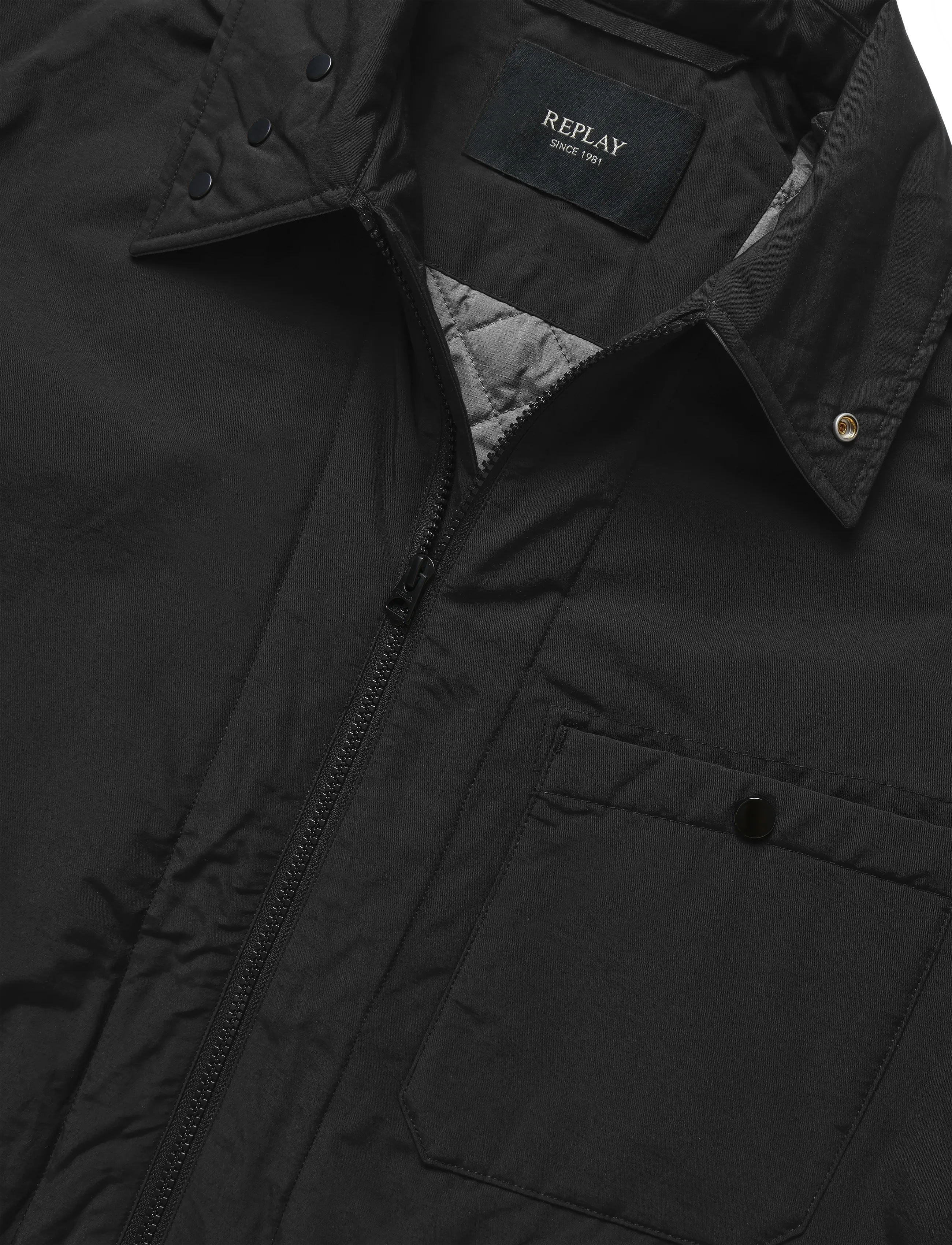 Replay - REGULAR   SYNTHETIC COMPONENT Jacket - black - 4
