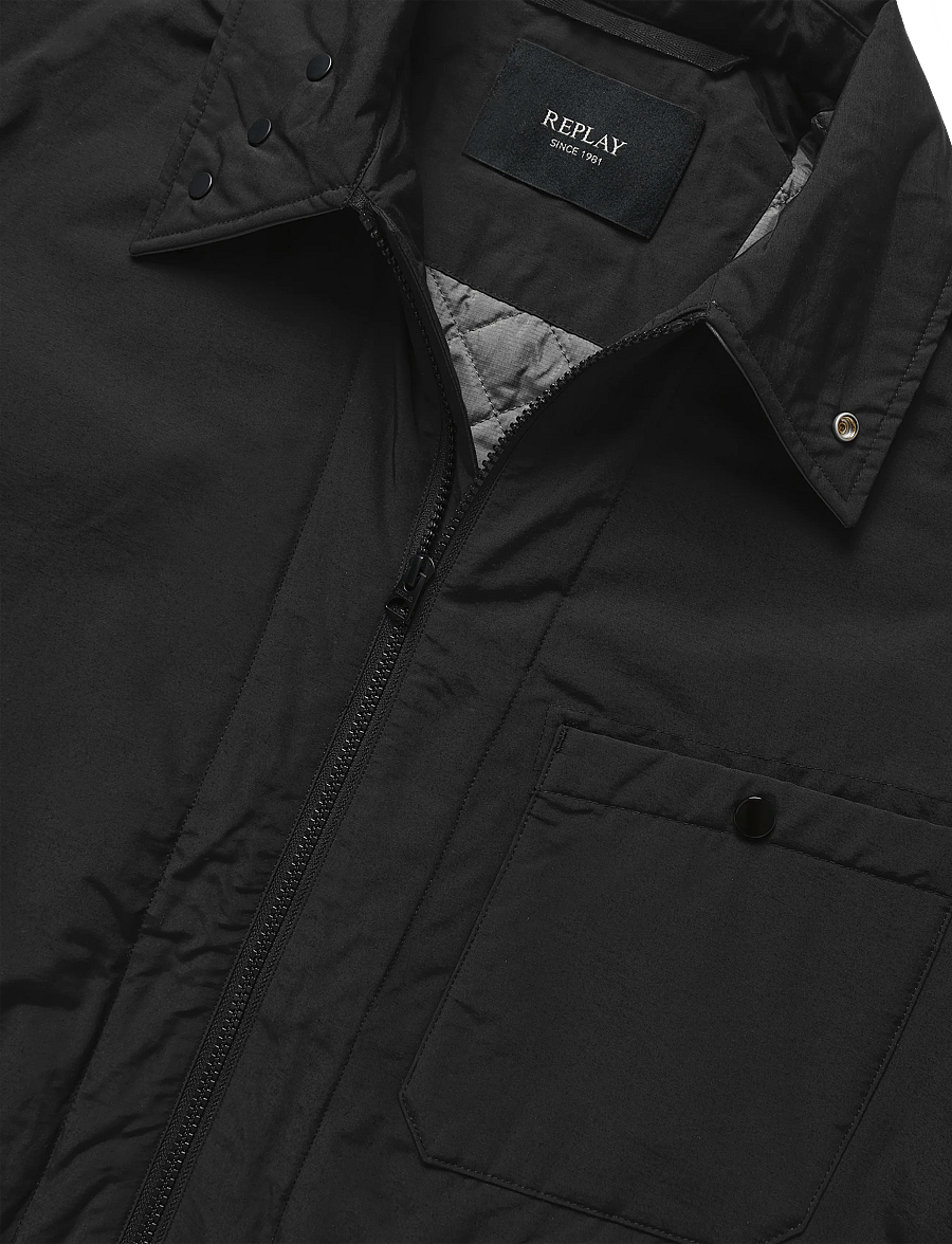 Replay - REGULAR SYNTHETIC COMPONENT Jacket - daunenjacken - black - 4