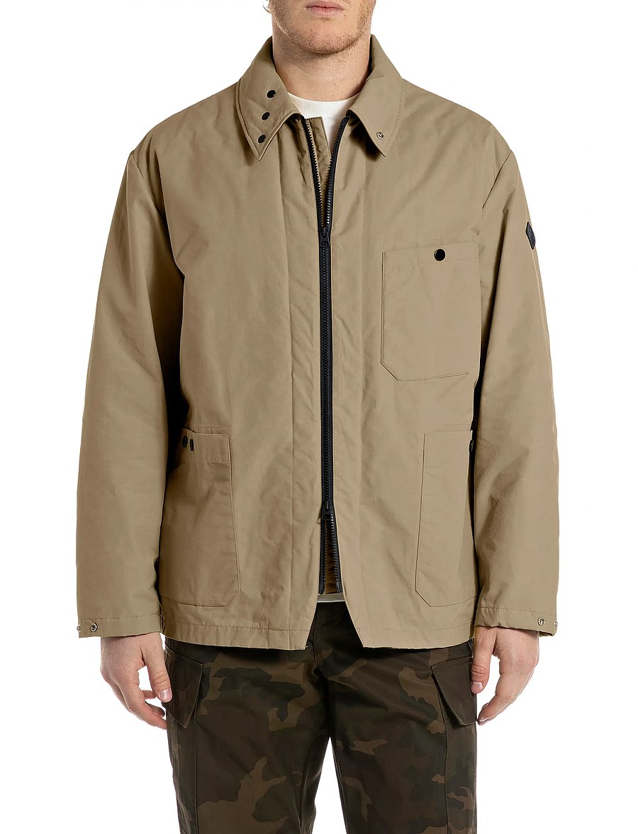 Replay - REGULAR SYNTHETIC COMPONENT Jacket - dunjackor - brown - 0