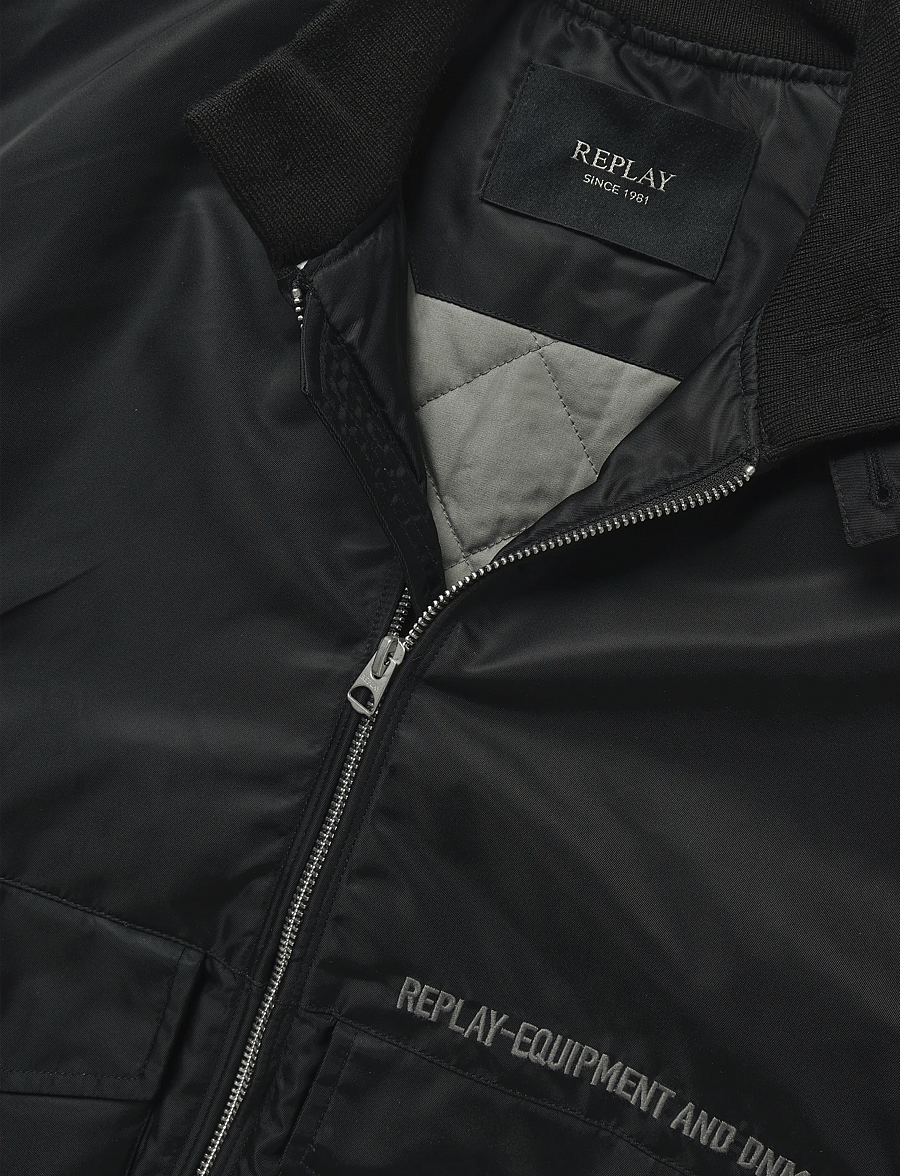 Replay - REGULAR Sustainable SYNTHETIC COMPONENT Jacket - forårsjakker - black - 4