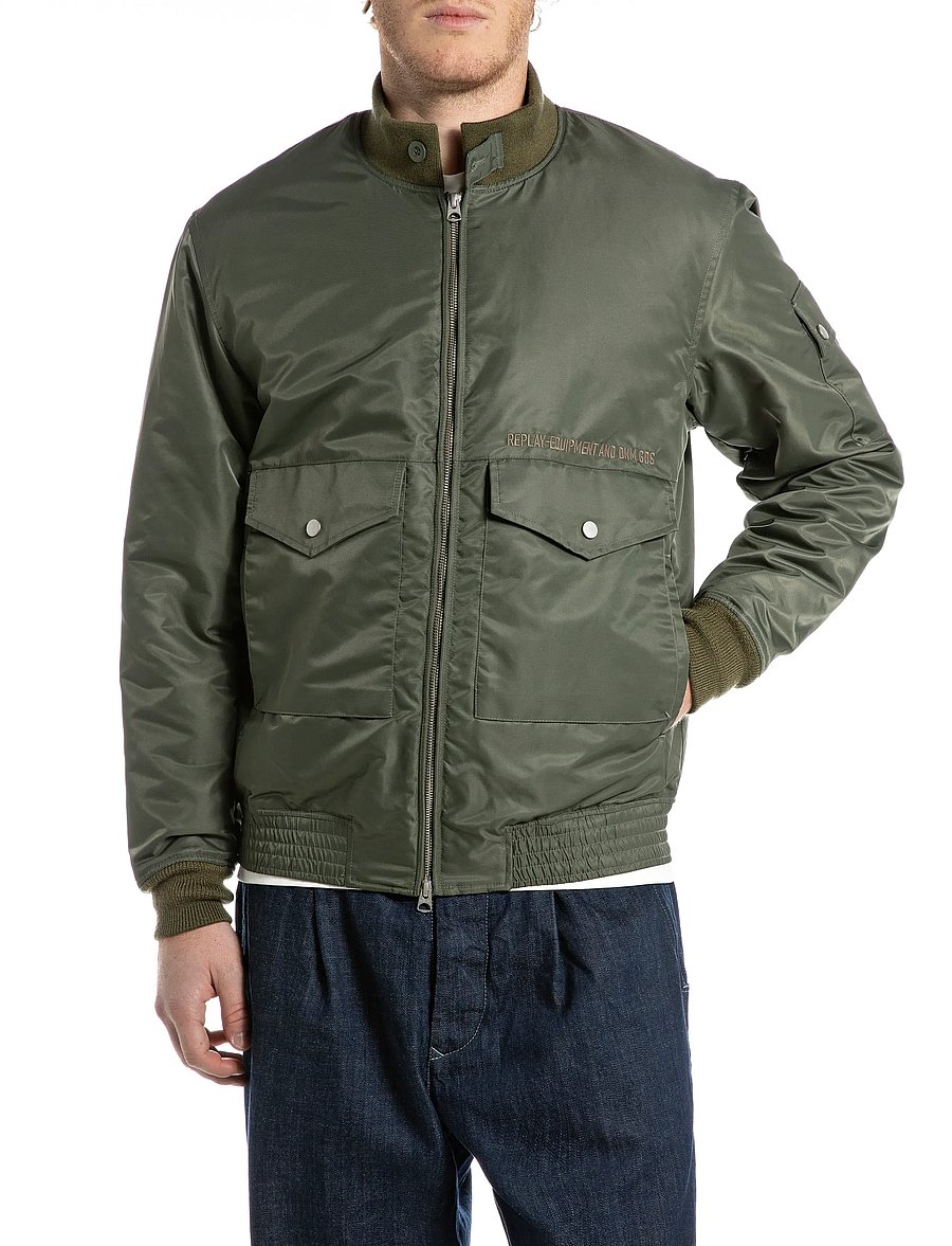 Replay - REGULAR Sustainable SYNTHETIC COMPONENT Jacket - forårsjakker - green - 0