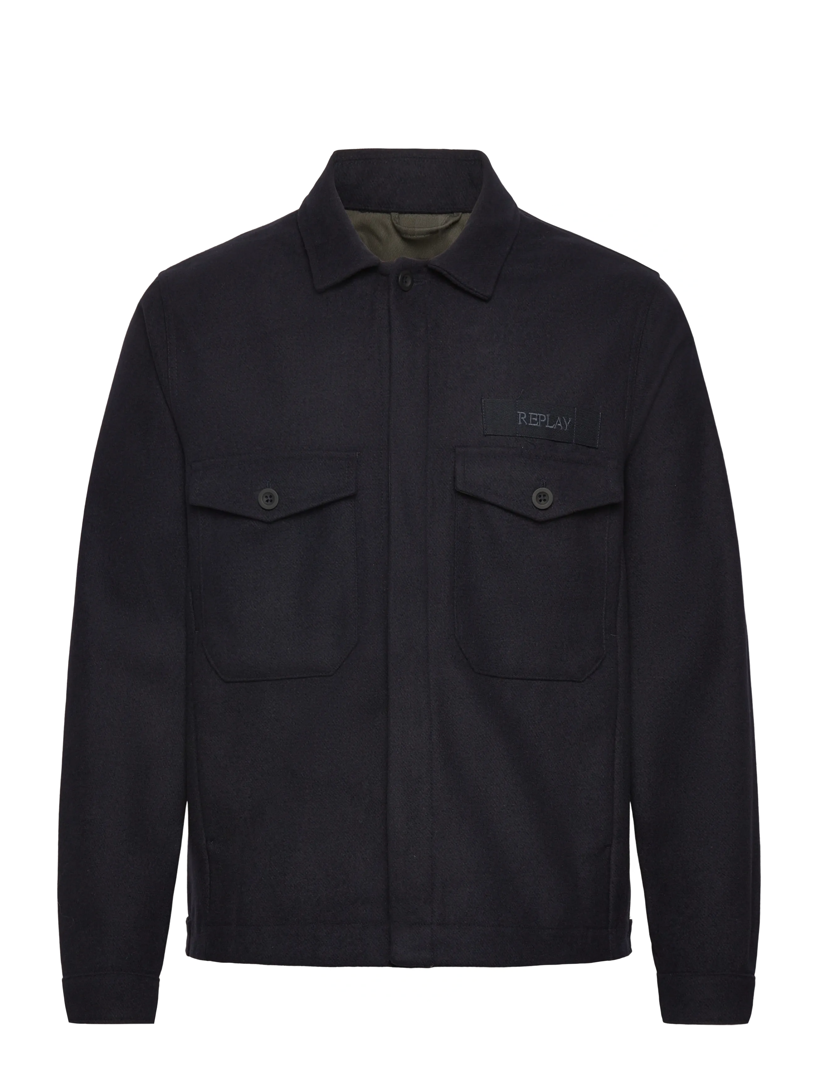 Replay Jacket REGULAR - Wolljacken - BLUE / black
