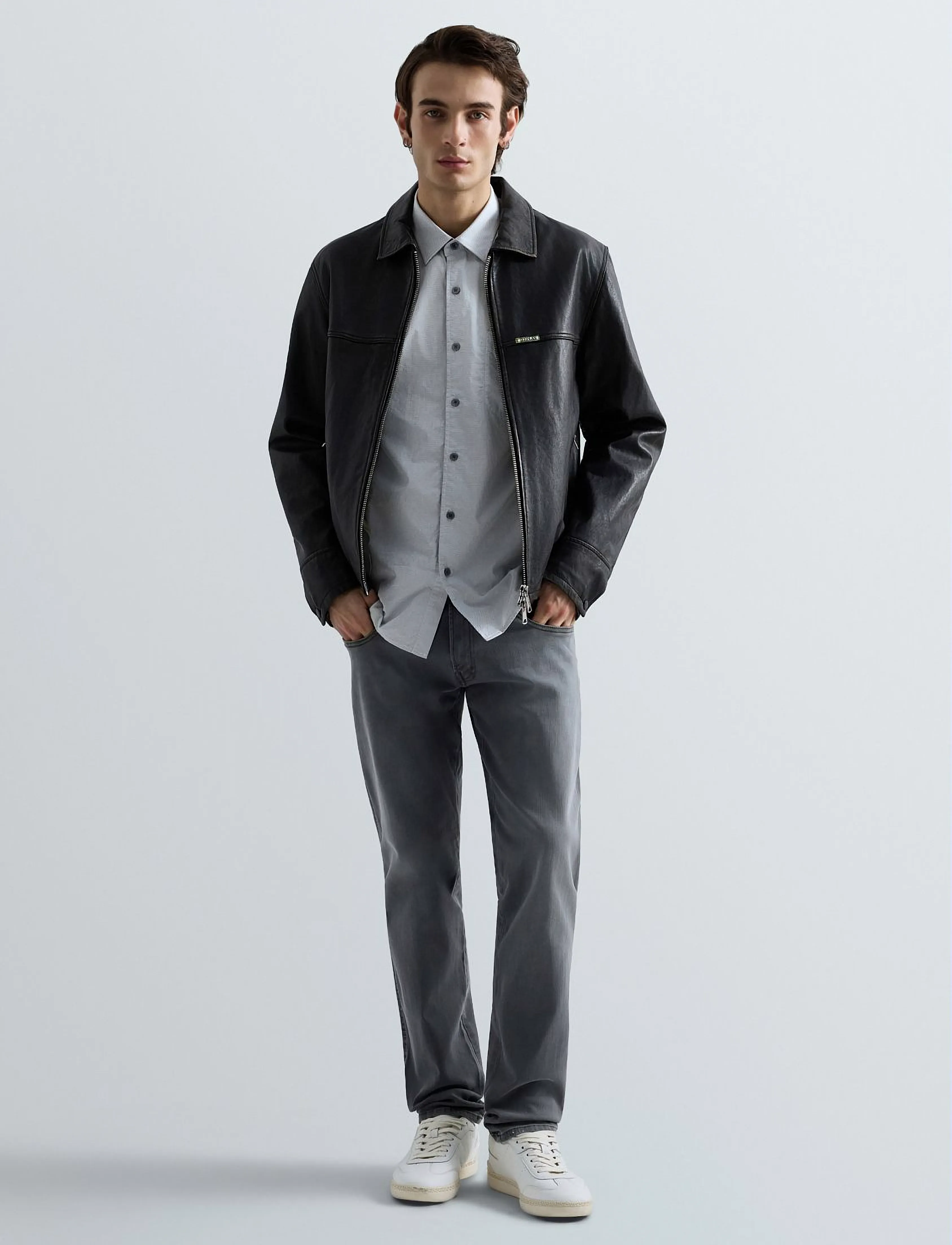 Replay - ANBASS Trousers SLIM C-Stretch - bukser & jeans - grey - 3