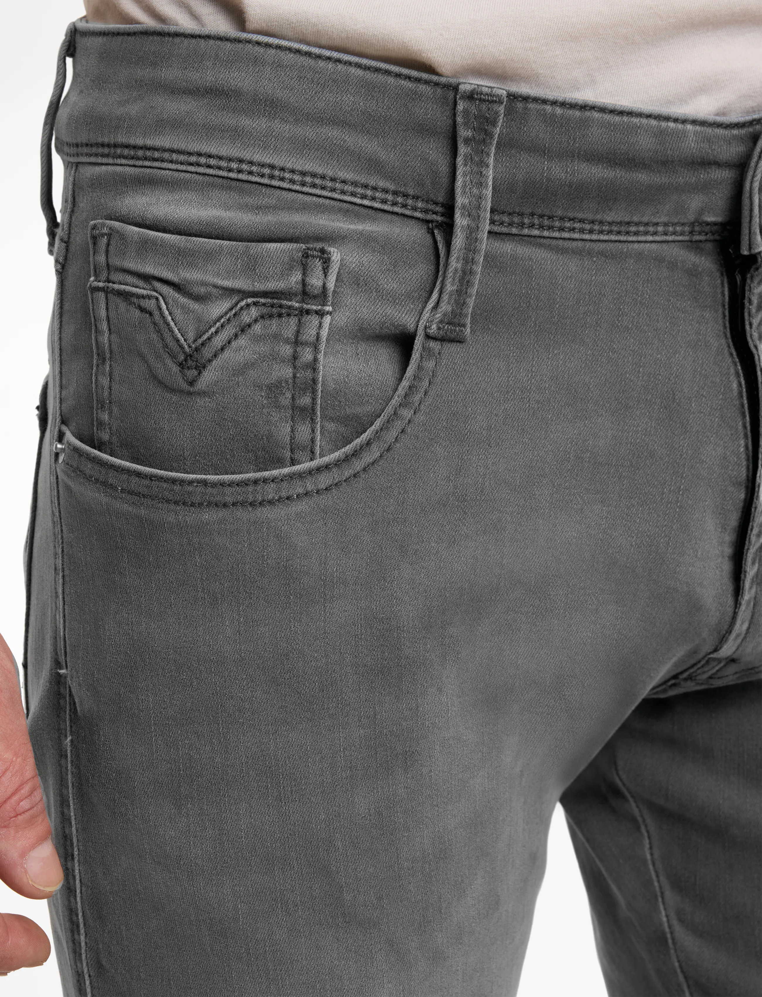 REPLAY Anbass Trousers Slim C-Stretch casual byxor herr – bild 8