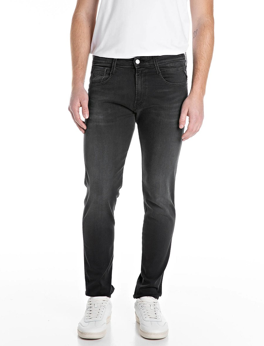Replay - ANBASS Trousers SLIM C-Stretch - slim fit jeans - dark grey - 1