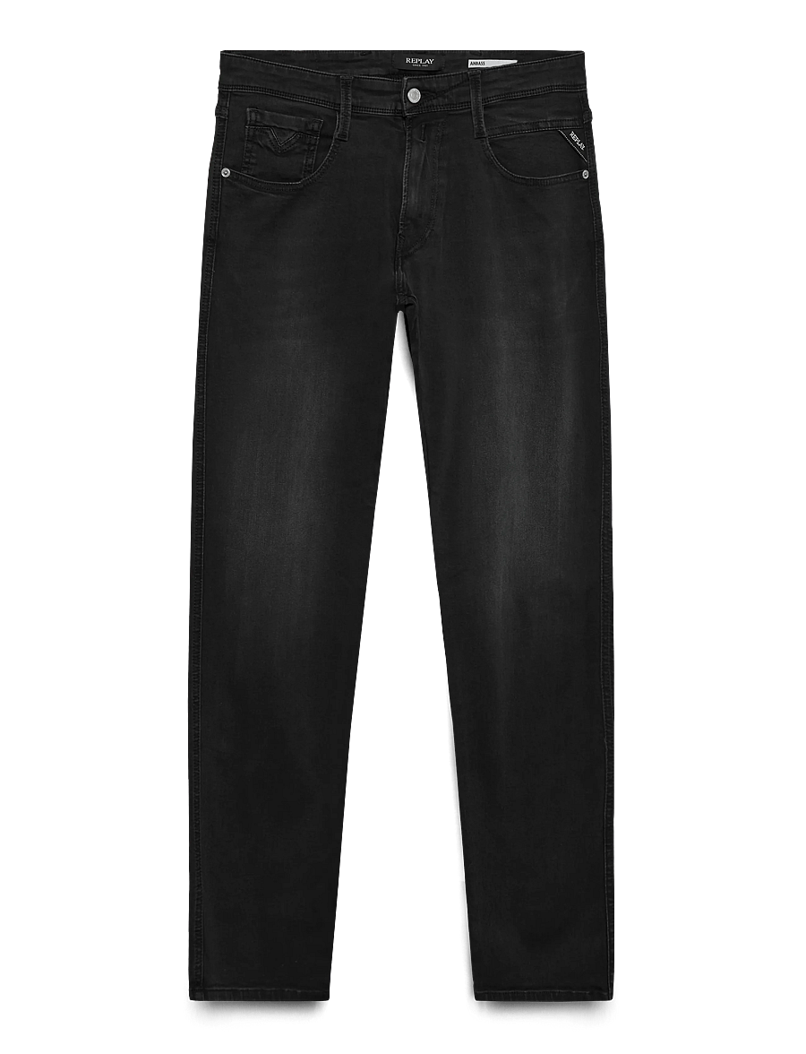 Replay - ANBASS Trousers SLIM C-Stretch - slim-gallabuxur - dark grey - 1