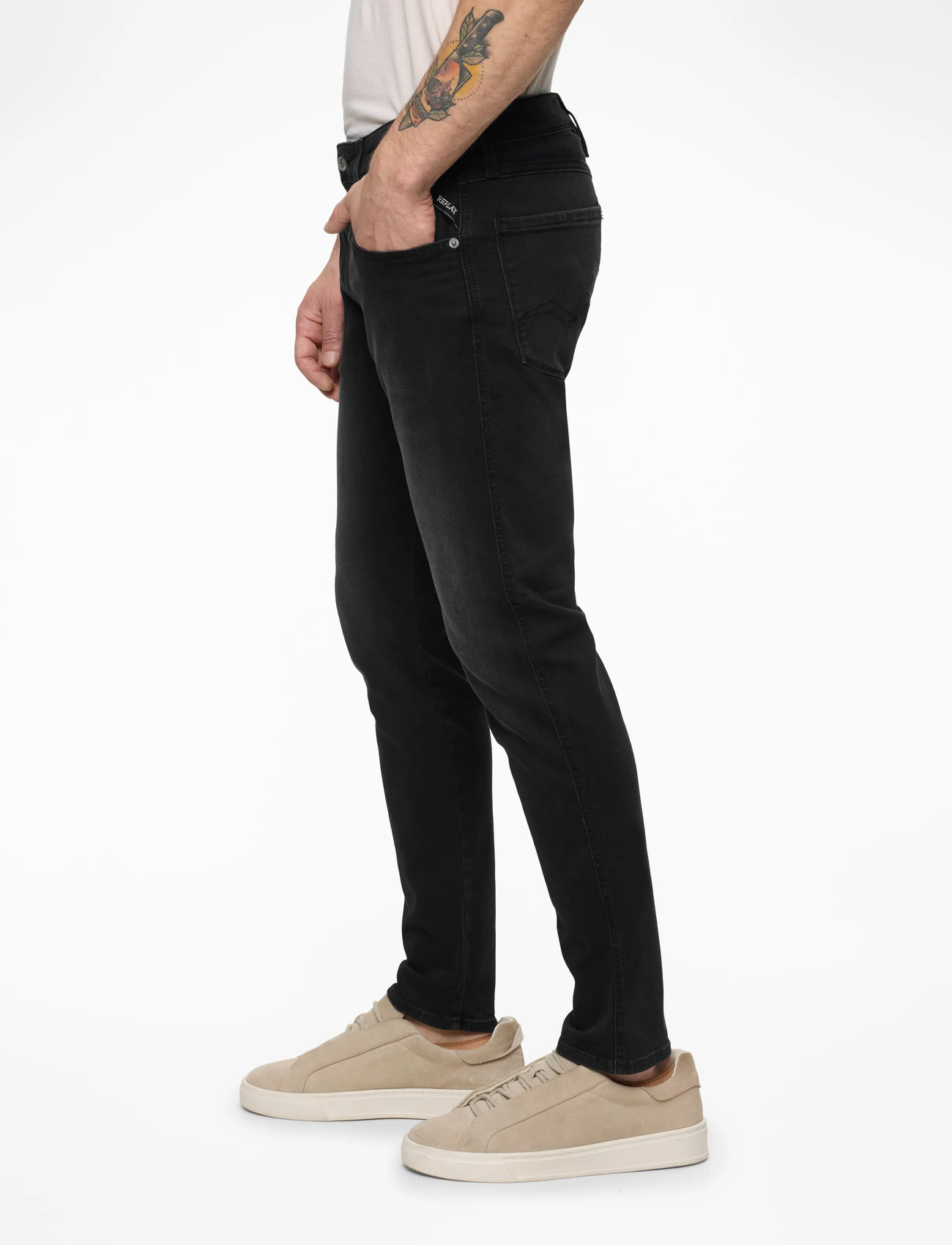 Replay - ANBASS Trousers SLIM C-Stretch - slim fit jeans - dark grey - 3