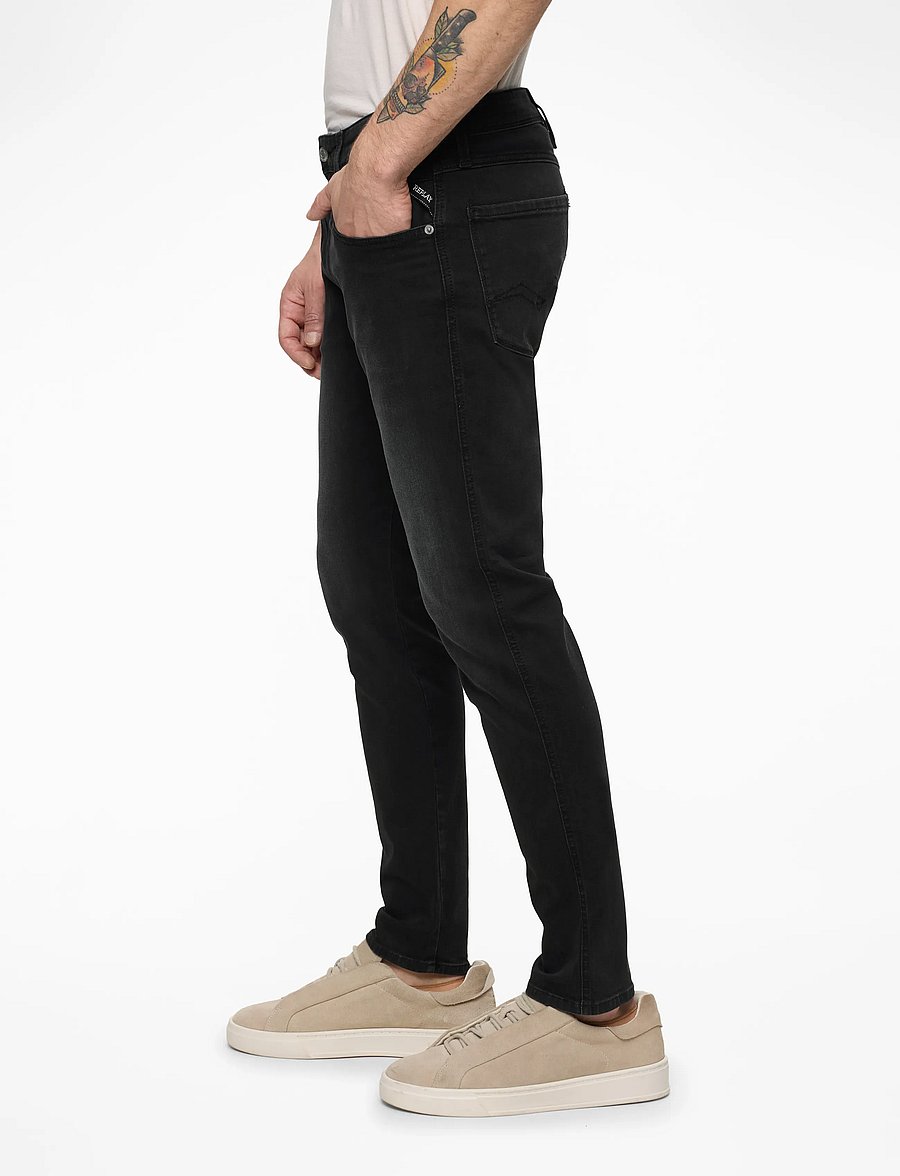 Replay - ANBASS Trousers SLIM C-Stretch - slim-gallabuxur - dark grey - 3