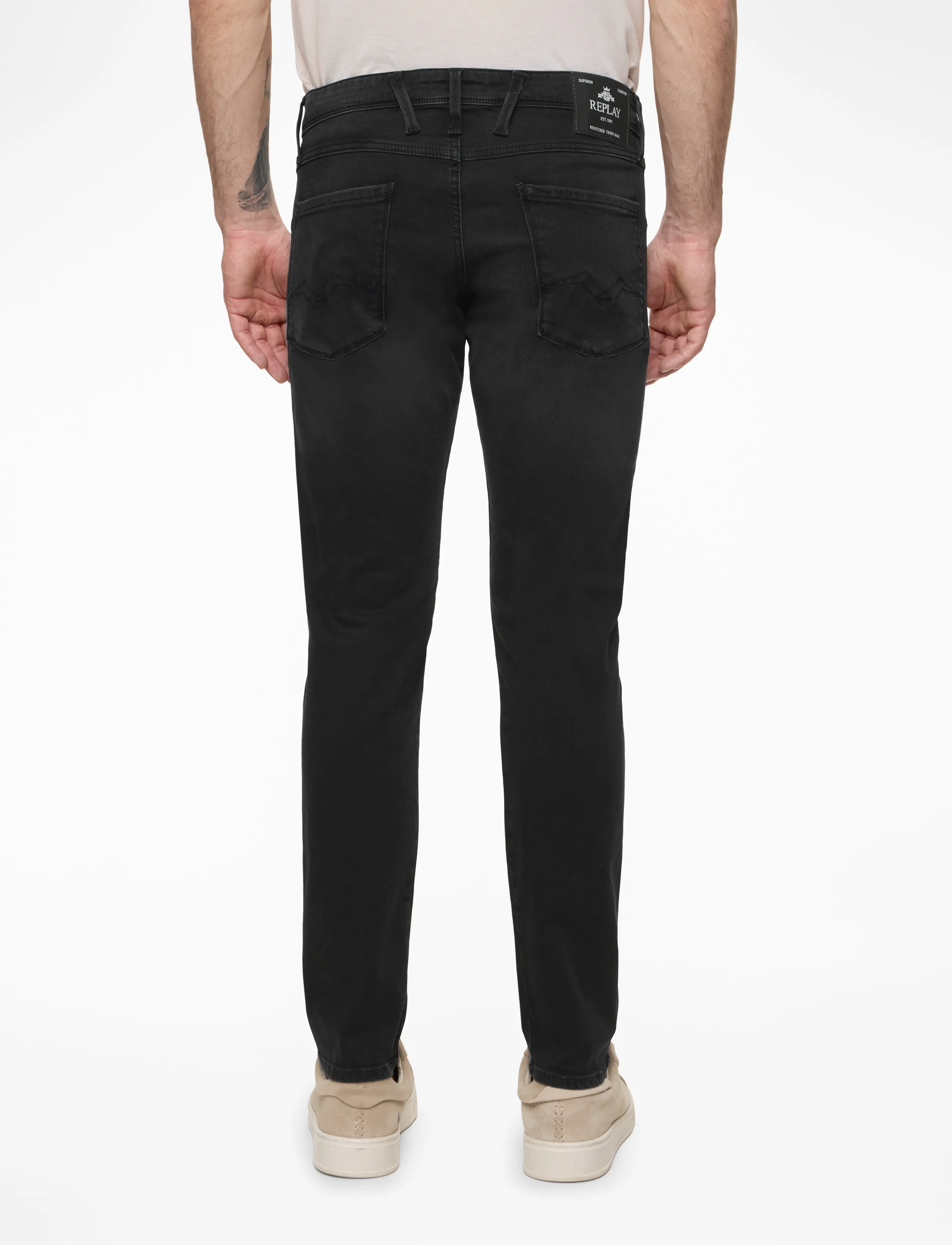 Replay - ANBASS Trousers SLIM C-Stretch - slim-fit jeans - dark grey - 5