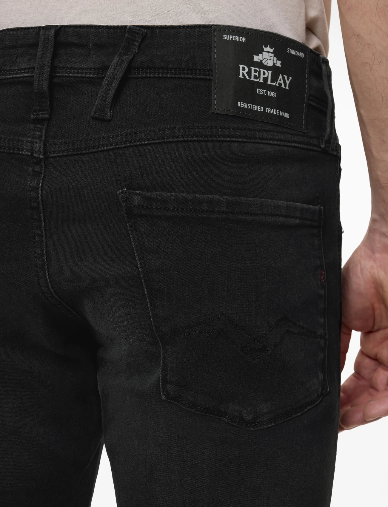 Replay - ANBASS Trousers SLIM C-Stretch - slim fit jeans - dark grey - 5