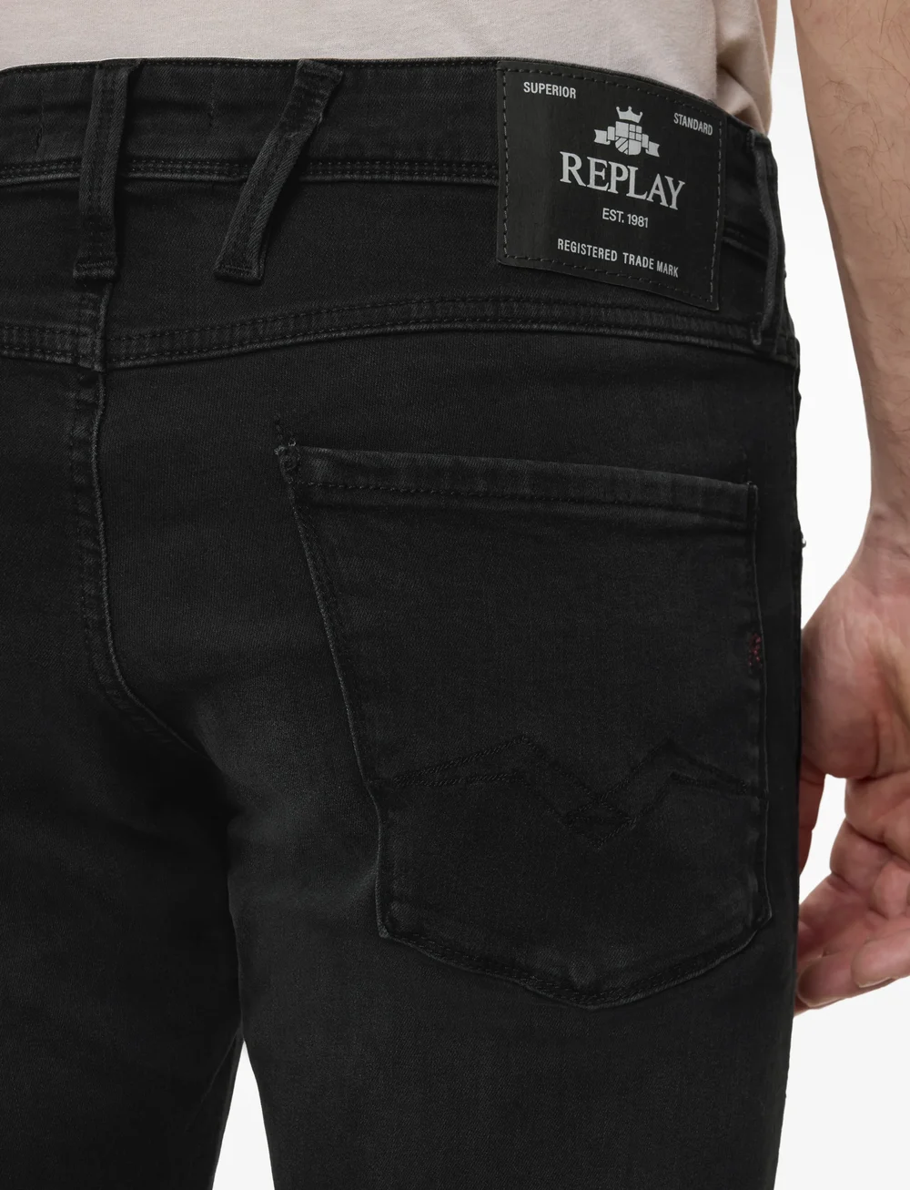 Replay - ANBASS Trousers SLIM C-Stretch - slim jeans - dark grey - 5