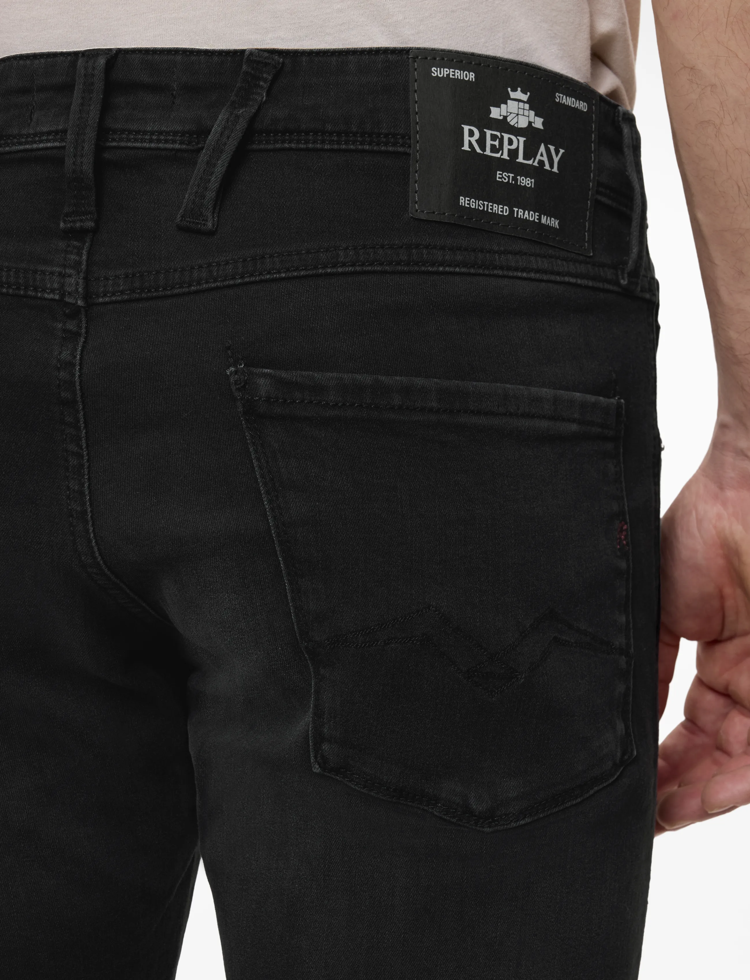 Replay - ANBASS Trousers SLIM C-Stretch - slim jeans - grey - 5