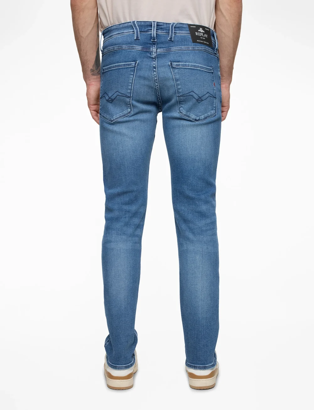 Replay - ANBASS Trousers SLIM C-Stretch - slim jeans - blue - 4