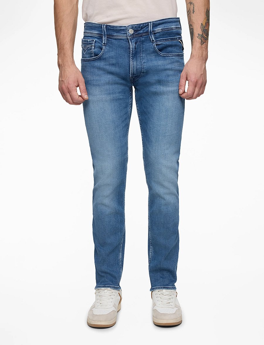 Replay - ANBASS Trousers SLIM C-Stretch - slim fit jeans - blue - 0