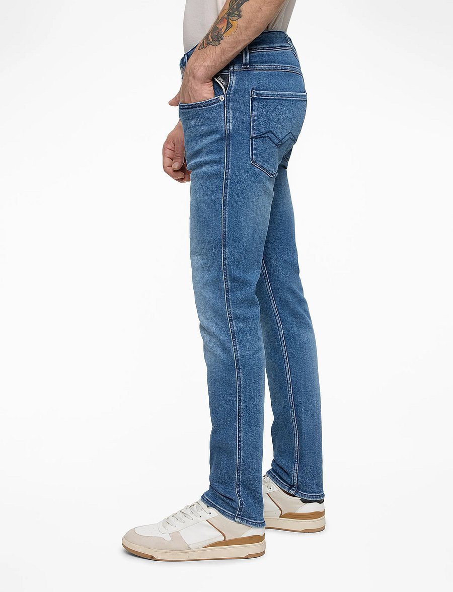 Replay - ANBASS Trousers SLIM C-Stretch - slim jeans - medium blue - 4