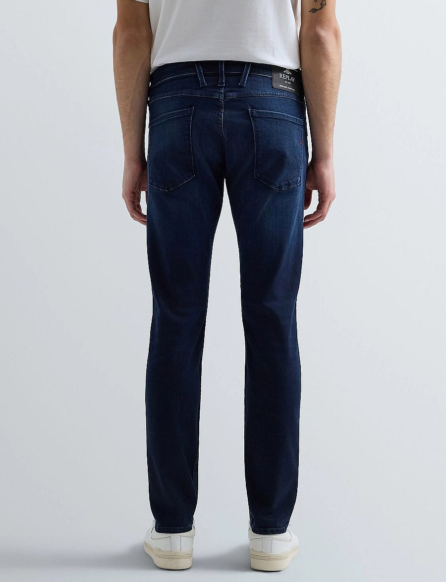 Replay - ANBASS Trousers SLIM 99 Denim - kitsad teksad - blue - 4