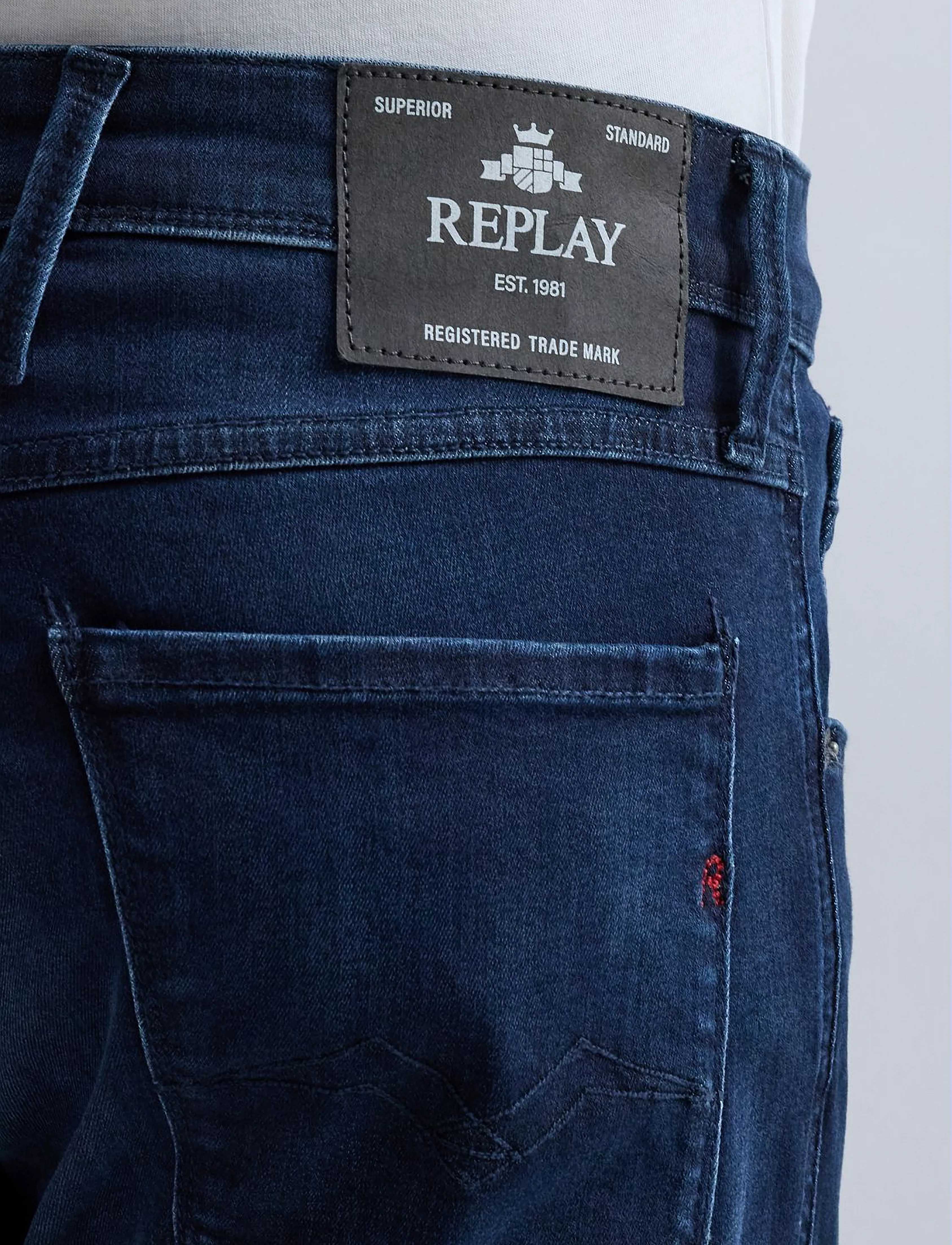Replay - ANBASS Trousers SLIM 99 Denim - kitsad teksad - blue - 5