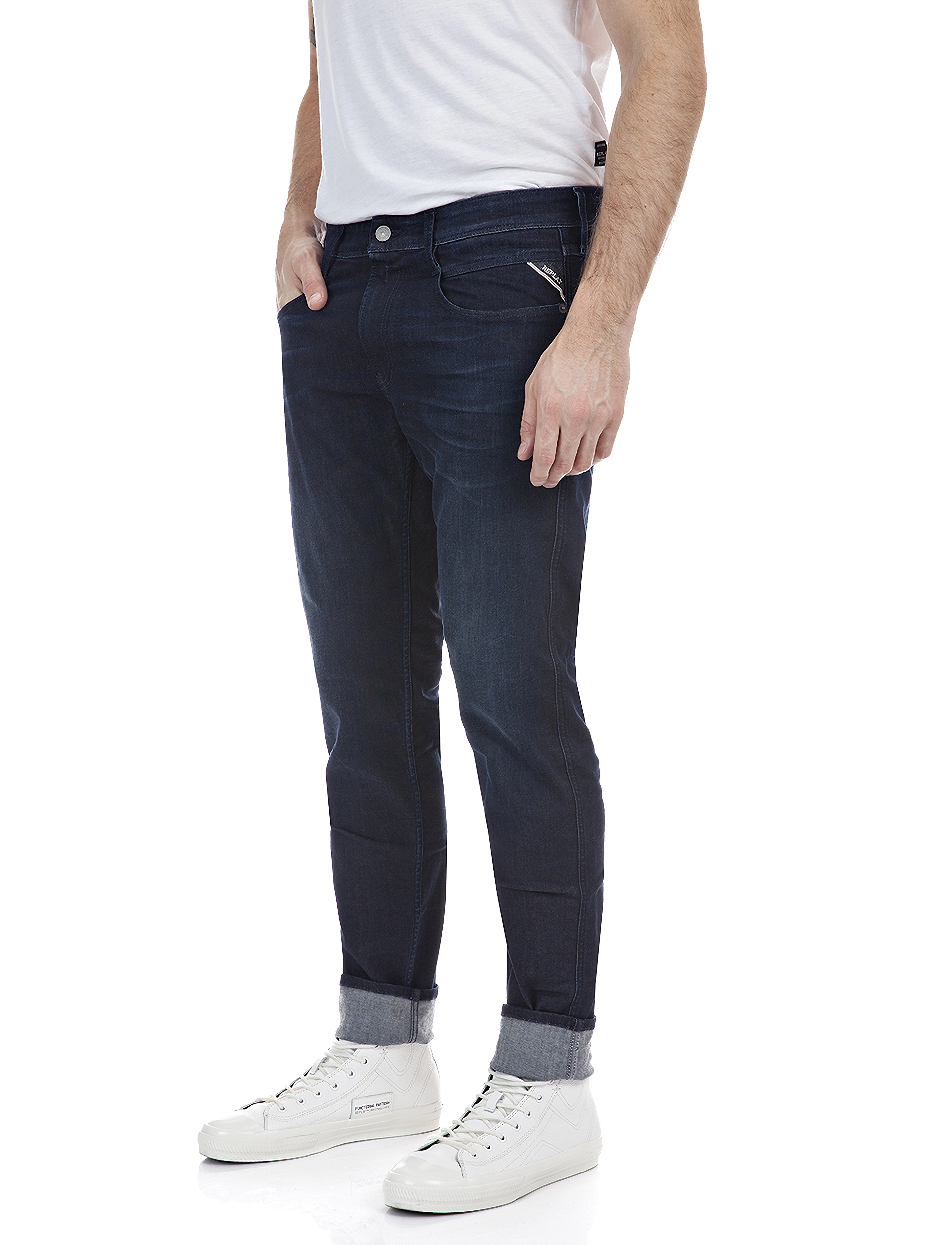 Replay - ANBASS Trousers SLIM 99 Denim - slim jeans - dark blue - 0
