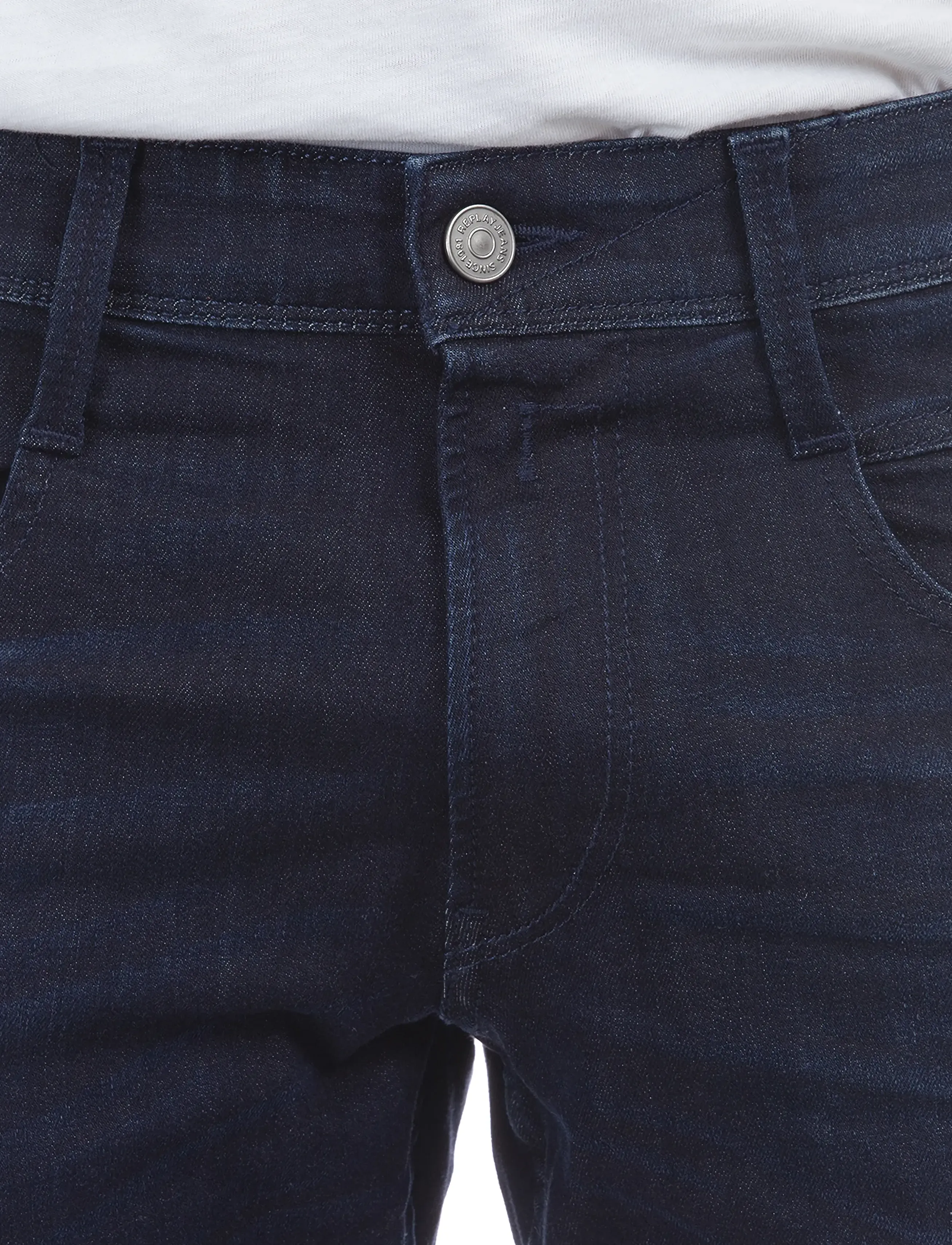 Replay ANBASS Trousers SLIM 99 Denim - Streetstyle - DARK BLUE / blue