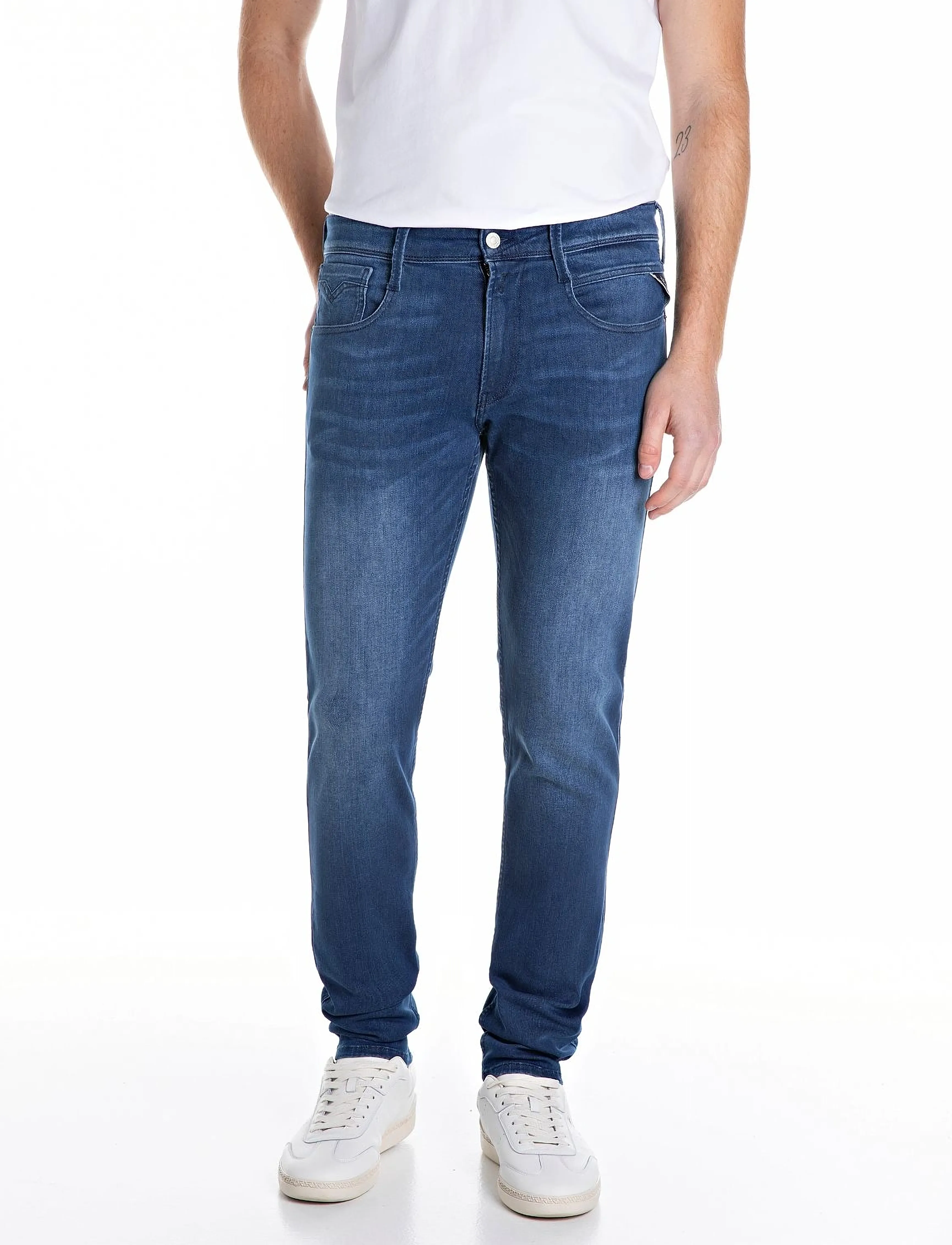 Replay - ANBASS Trousers SLIM 99 Denim - slim fit jeans - medium blue - 1